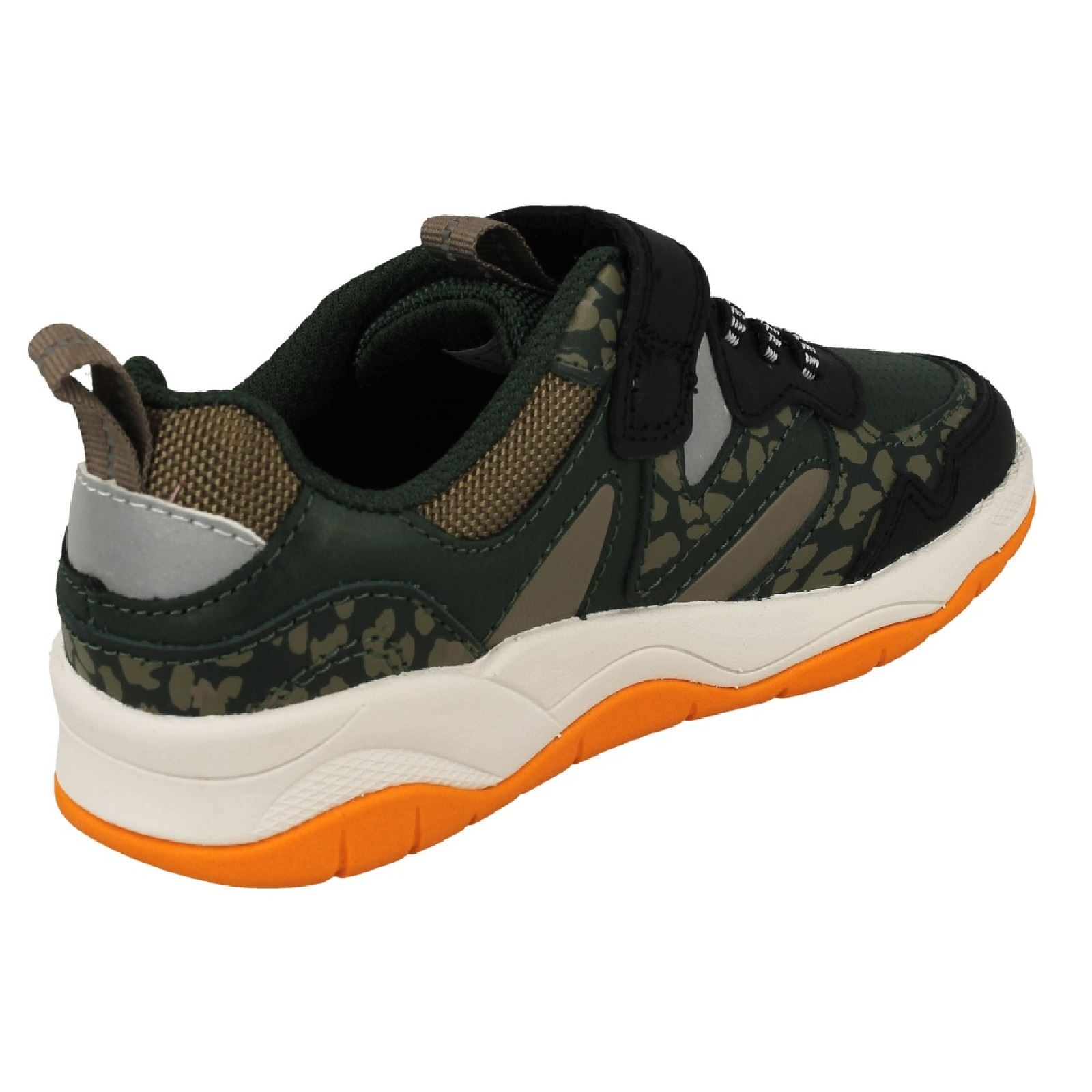 Childrens Clarks Stylish Big Cat Inspired Claw Detailed Trainers Clowder Run K - Picture 8 of 29