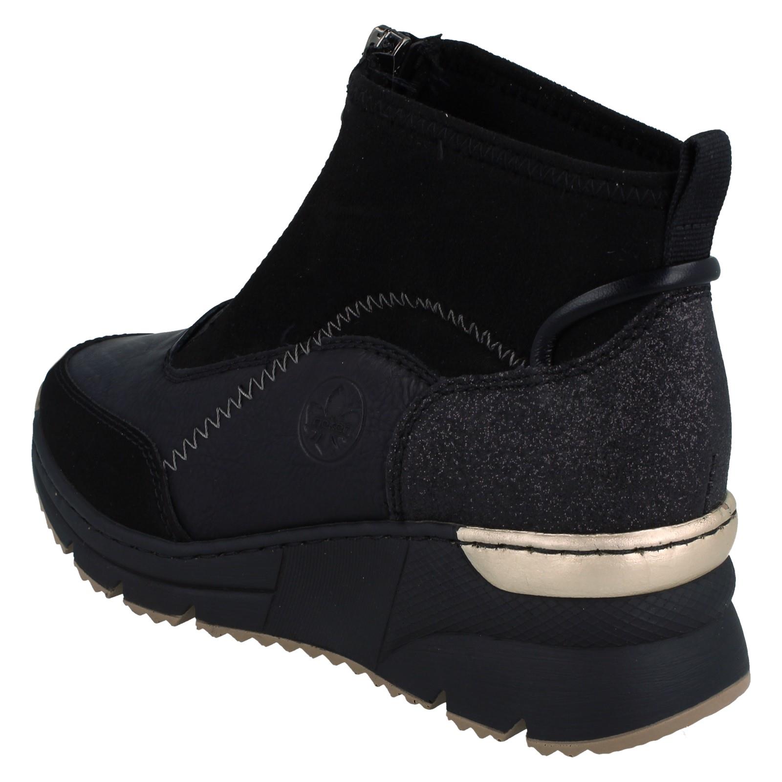 Ladies Rieker Ankle Boots With front Zip 'N6361' - Picture 8 of 10
