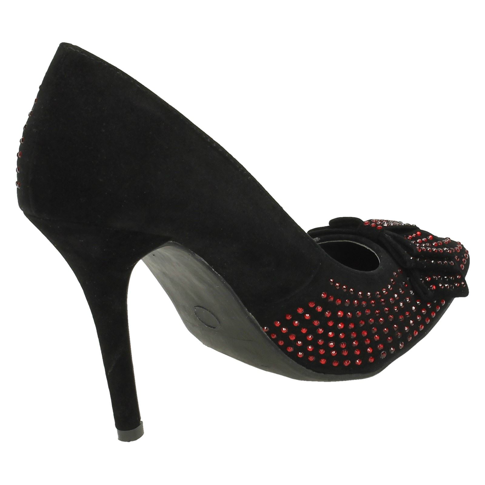 Anne Michelle Ladies Diamante Bow Detail Party Shoes - Picture 24 of 28