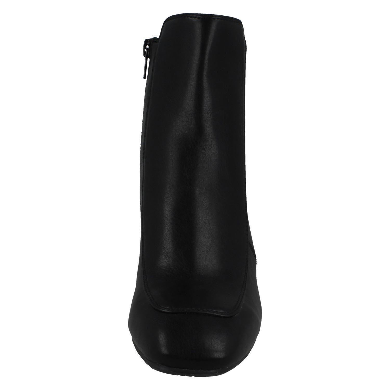 Ladies Spot On Mid Heel Ankle Boots - Picture 18 of 19