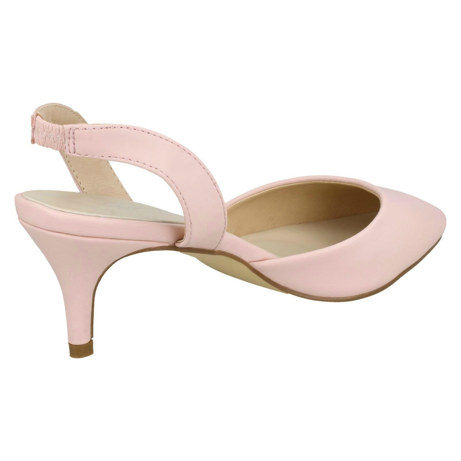 Ladies Spot On Slingback Shoes Heels *F9R0057* - Picture 51 of 73