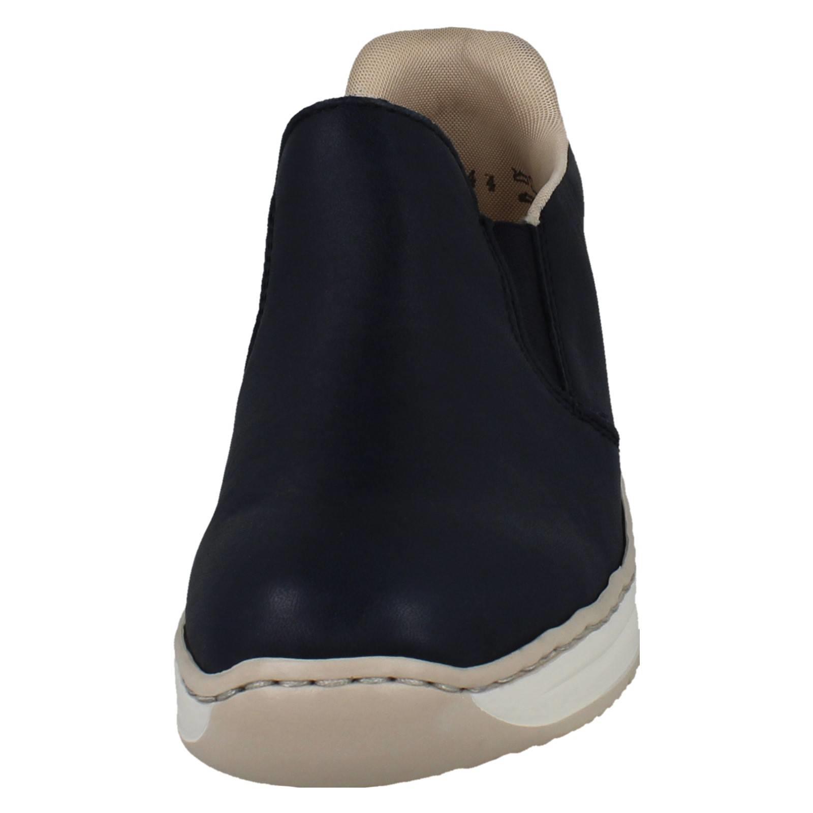 Ladies Rieker Wedge Sole Casual Square-Toe Slip On Shoes - 48761 - Picture 9 of 28