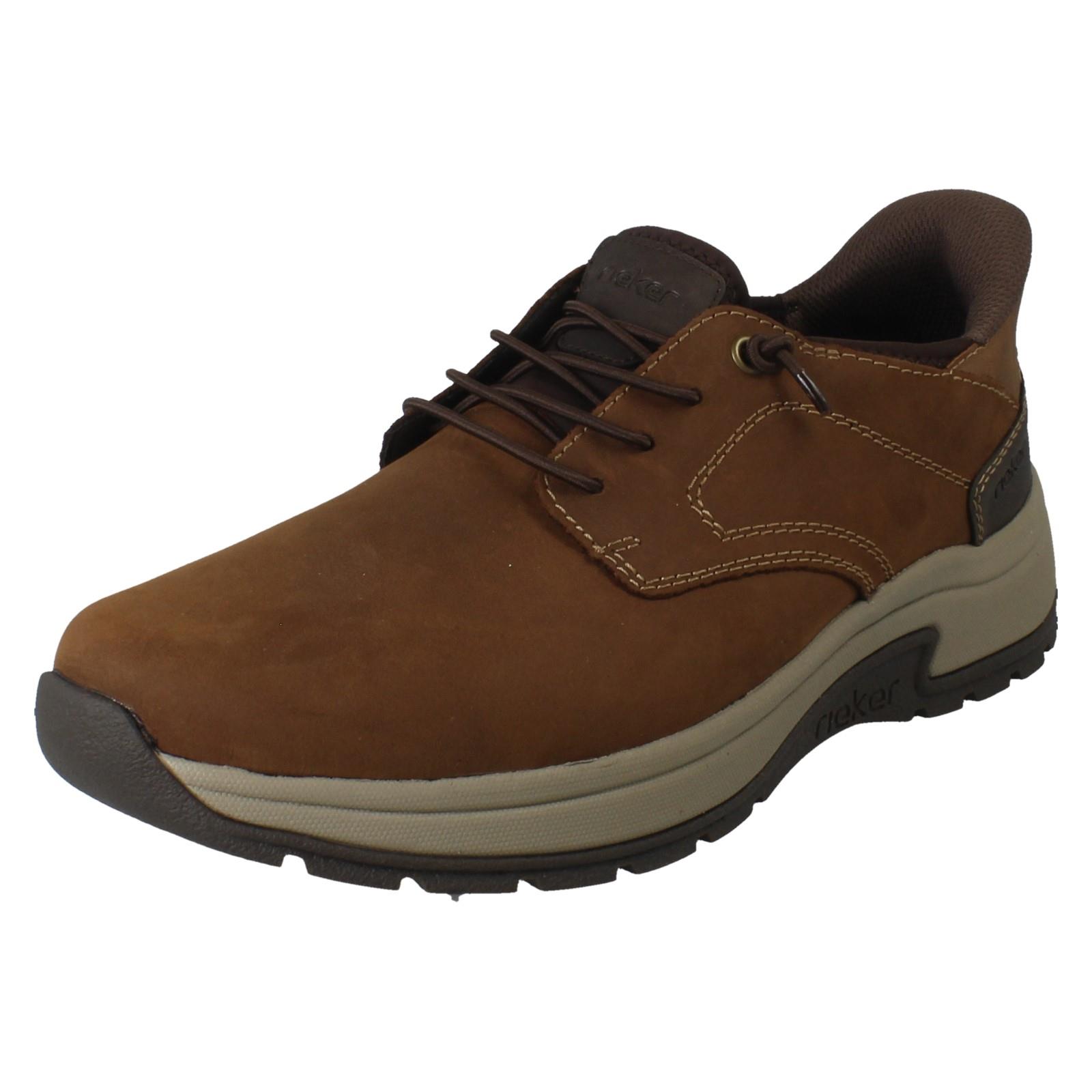 Mens Rieker Extra Wide Elasticated Lace Casual Suede Shoes 11050 - Picture 11 of 19