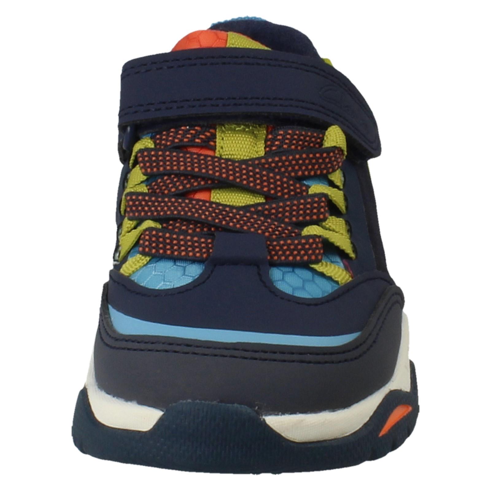 Kids Clarks Vegan Colour-Pop Machine Washable Sports Trainers *Feather Track* - Picture 27 of 37