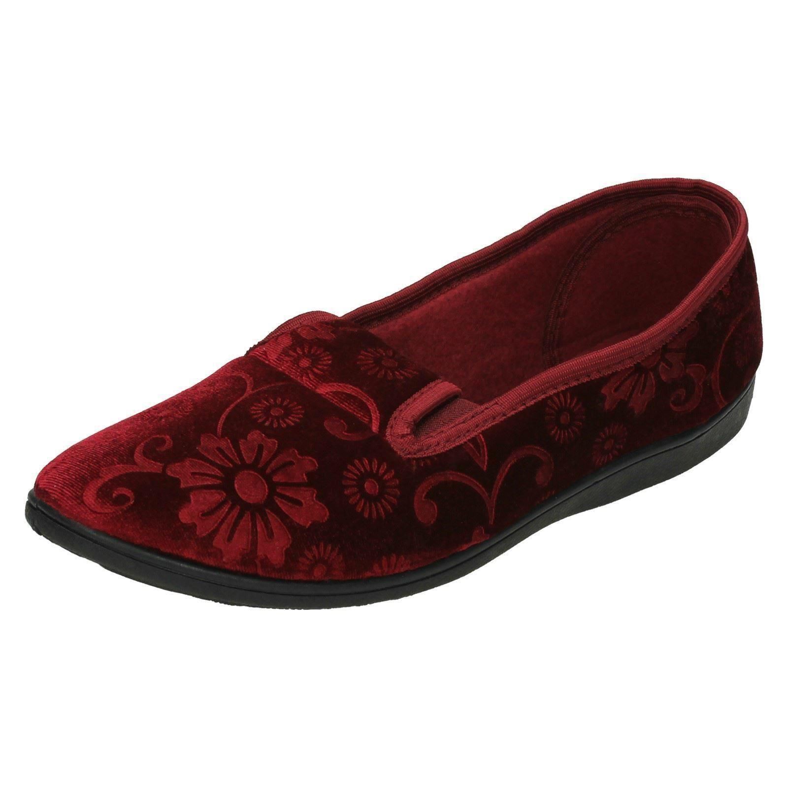 Ladies Spot On Quality Slippers Flower Pattern 'Slippers' eBay