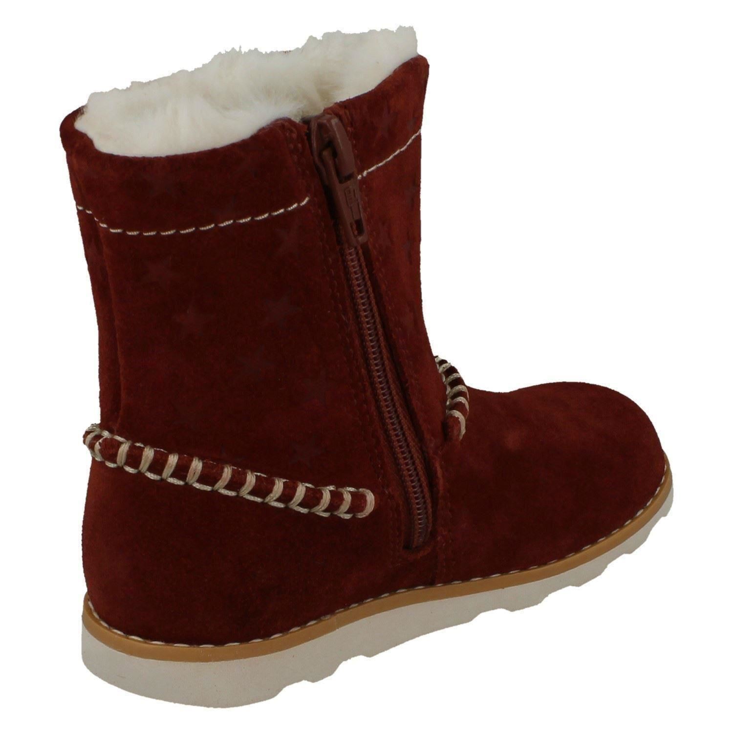 Niñas Clarks Informales con Cremallera Calentadas Botas Corona Piper - Imagen 10 de 28