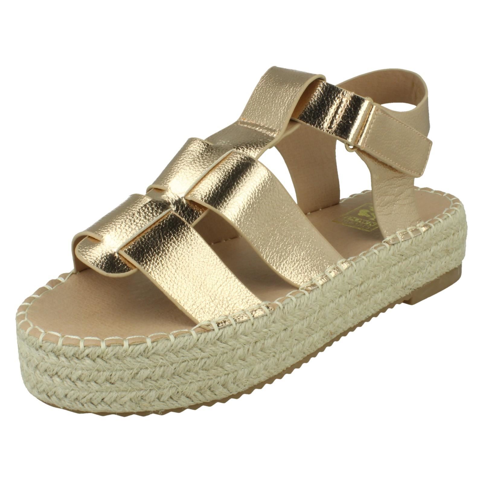 Ladies Down to Earth Gladiator Platform Espadrille with Ankle Strap *F1R2084* - Picture 11 of 28
