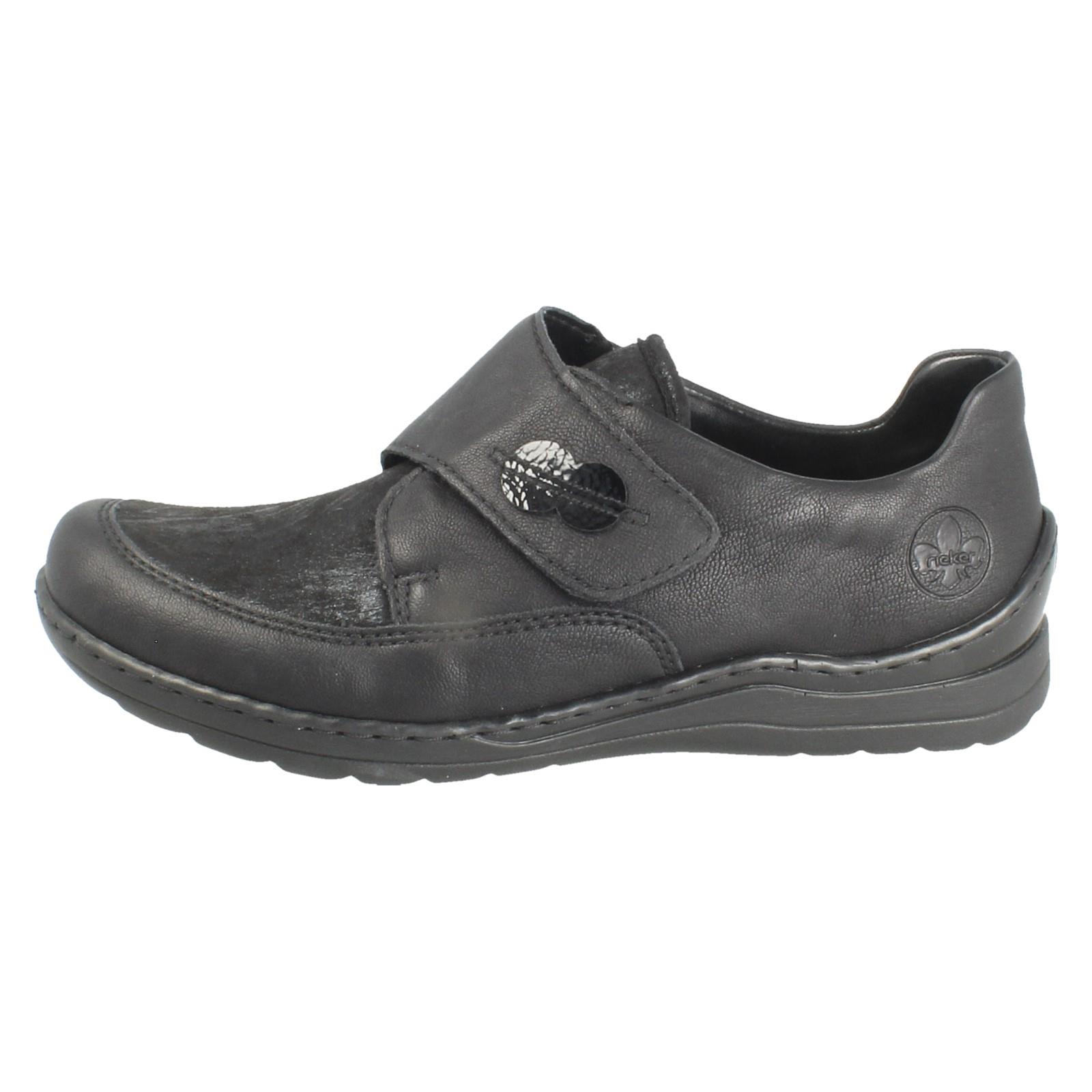 Ladies Casual Rieker Hook and Loop Antistress Extra Wide Shoes: 48954 - Bild 5 von 10