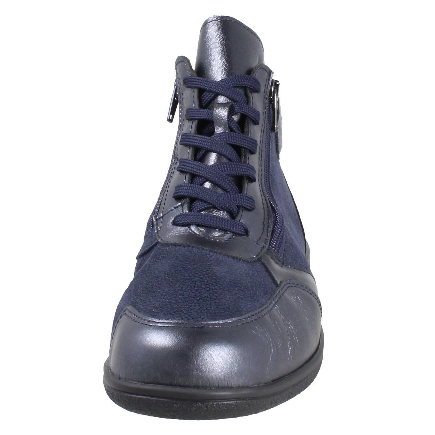 Damen DB Shoes Breite Passform Doppel Zip & Spitze Leder Stiefelette: Nova - Picture 13 of 14