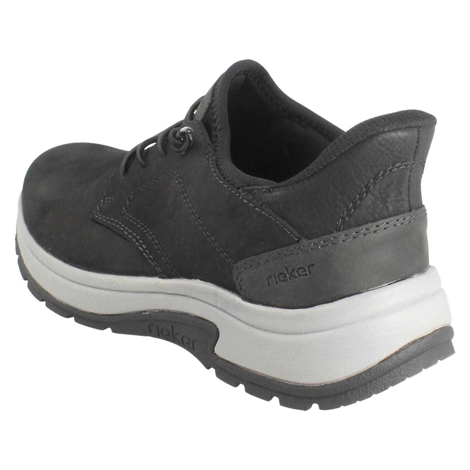 Mens Rieker Extra Wide Elasticated Lace Casual Suede Shoes 11050 - Picture 4 of 19