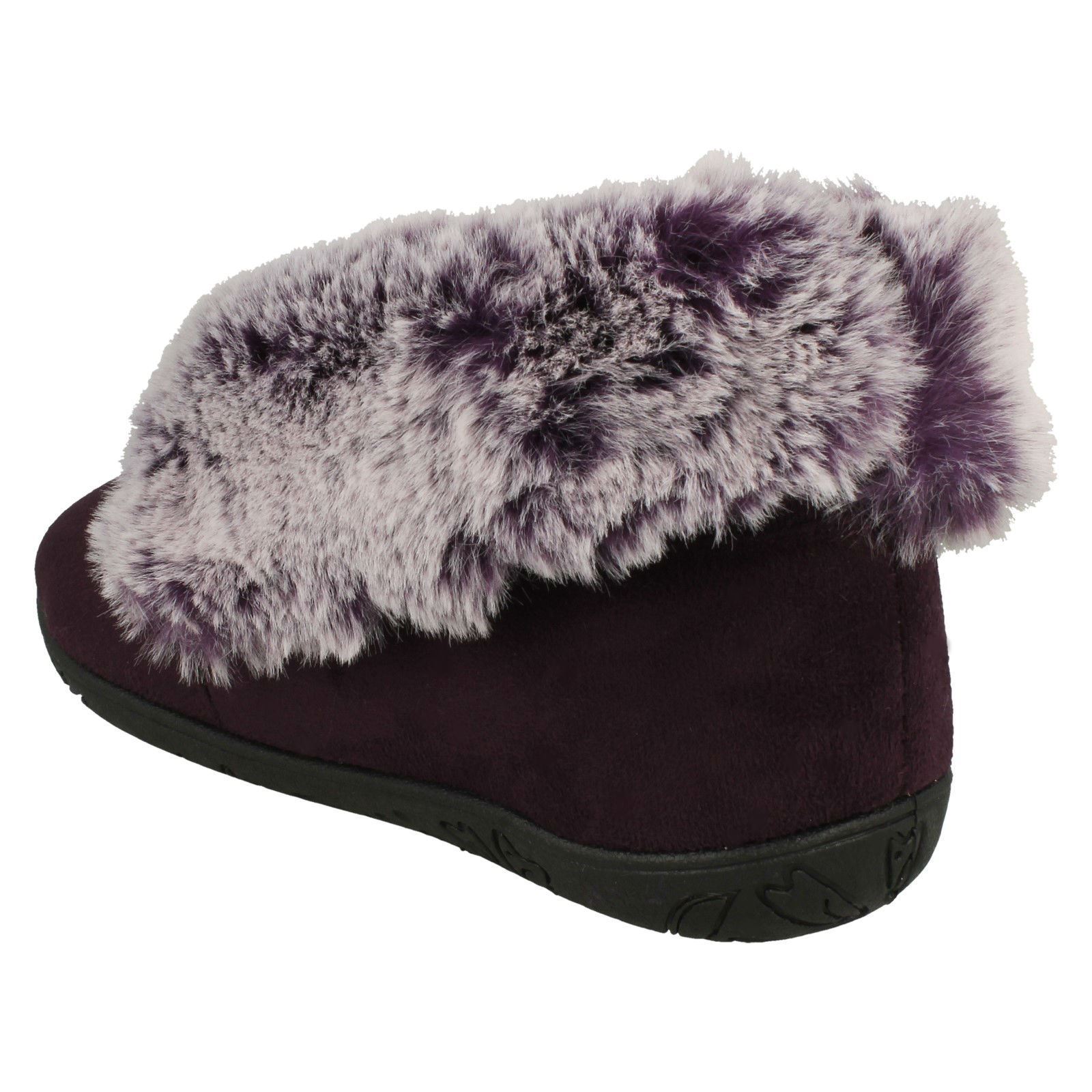 Ladies Padders Faux Fur Cuffed Slippers 'Esme' - Picture 22 of 37