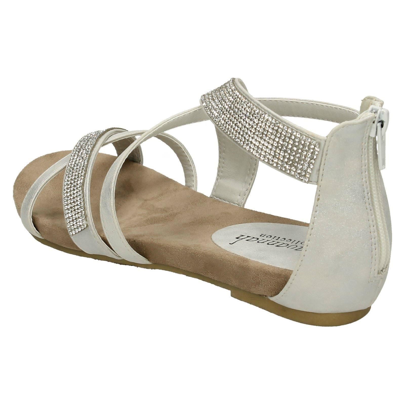 Savannah Damen-Sandalen niedriger Keilabsatz – Diamanten X-Riemen - Bild 21 von 28