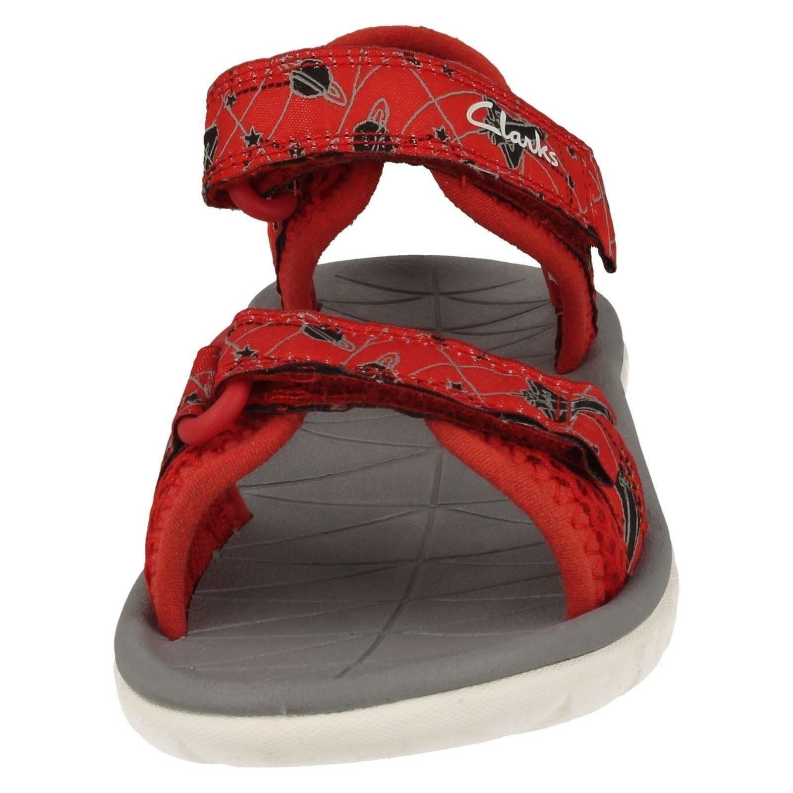 Childrens Clarks Casual Hook & Loop Textile Summer Sandals Surfing Tide K - Picture 63 of 73