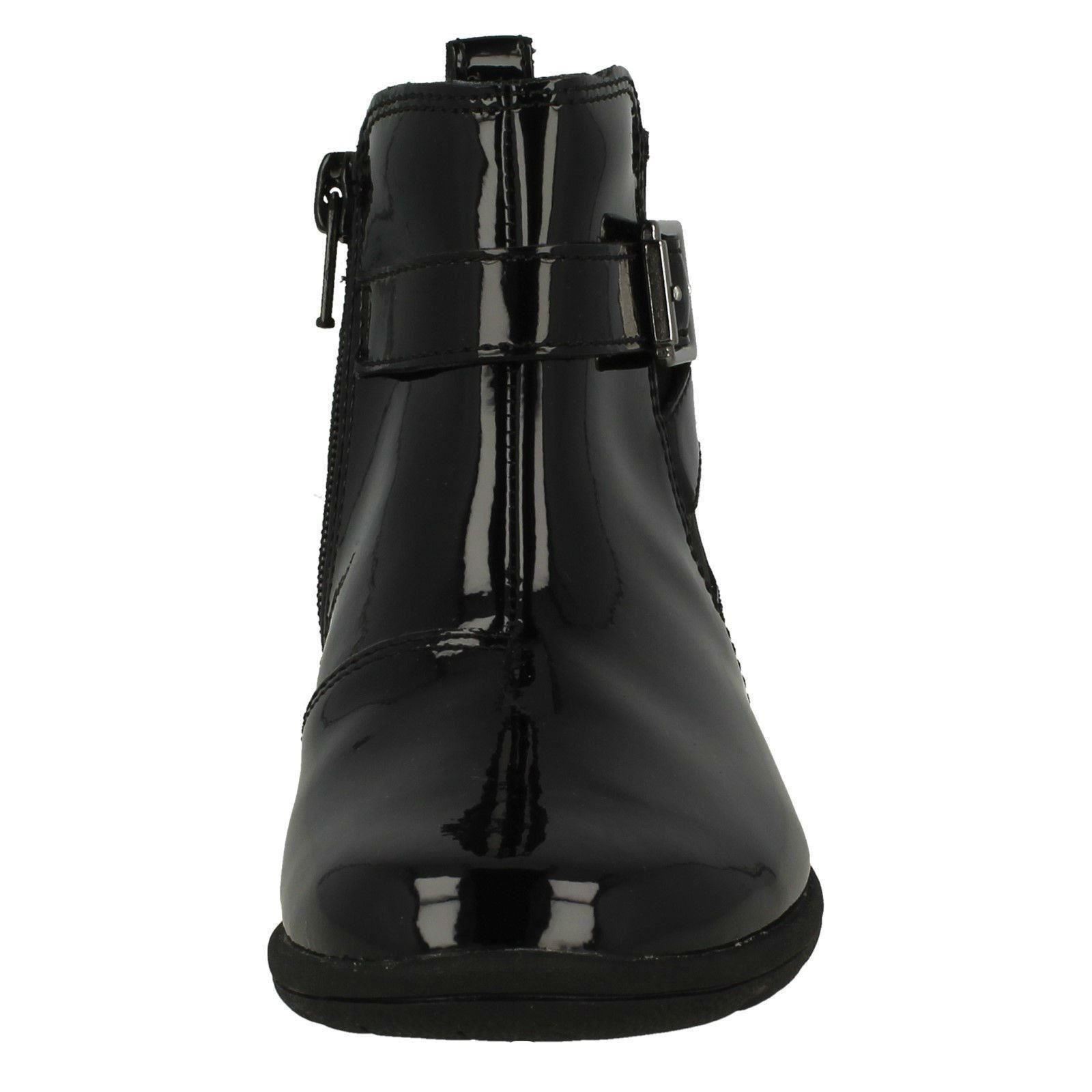 'venture Move Clarks detallados Botines Girls Black Buckle Cqw4xfx8g