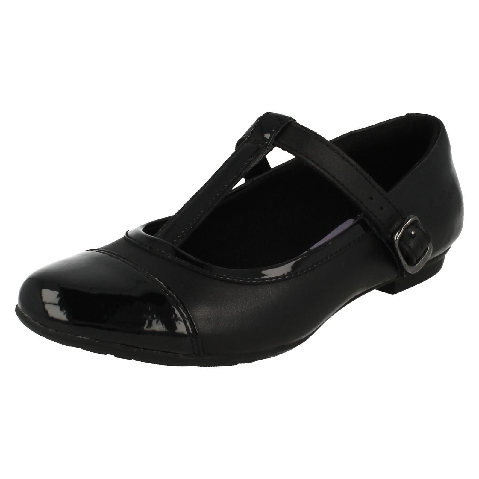 Clarks Mist escolares Zapatos Black Abitha bar niñas T Smart para TaxBxqwH