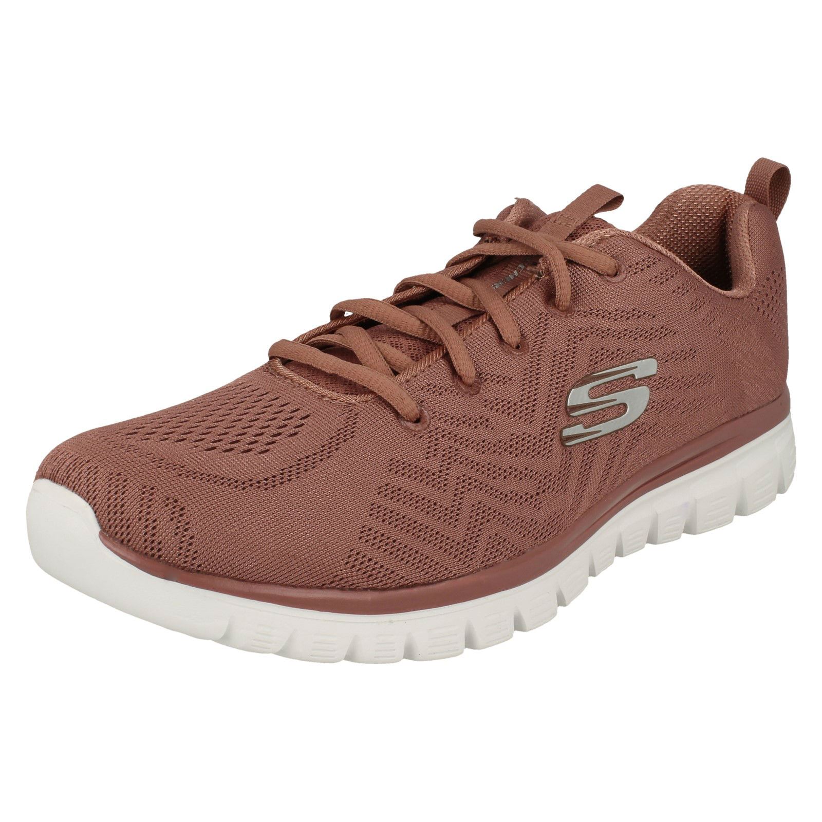 color Las de Everyday conectan Lace señoras Textile Trainers rosa Skechers Up malva Casual se FCFPqg