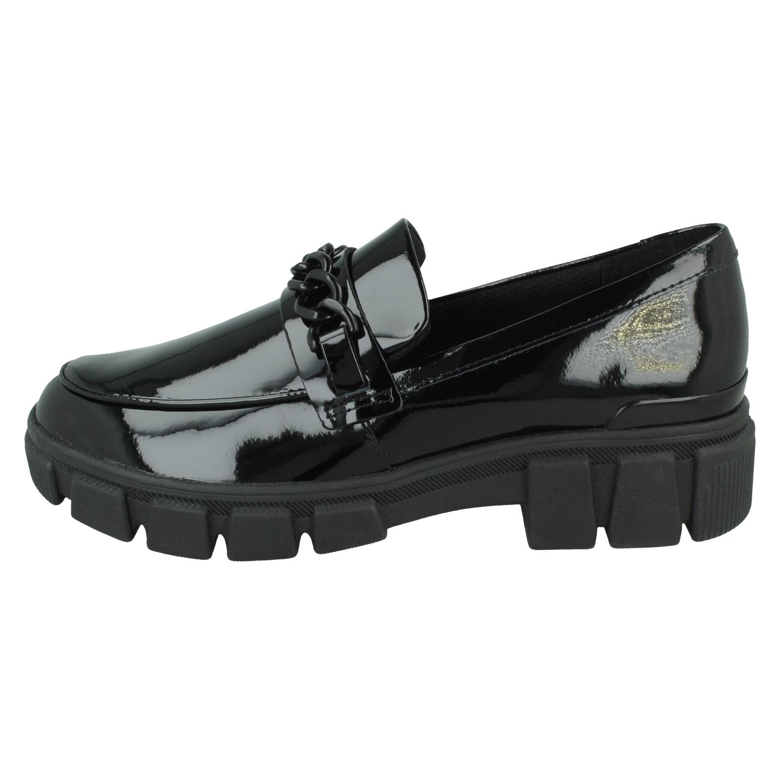 Girls Clarks Leather / Patent Chunky Sole School Shoes Evyn Walk Y - Picture 3 of 19