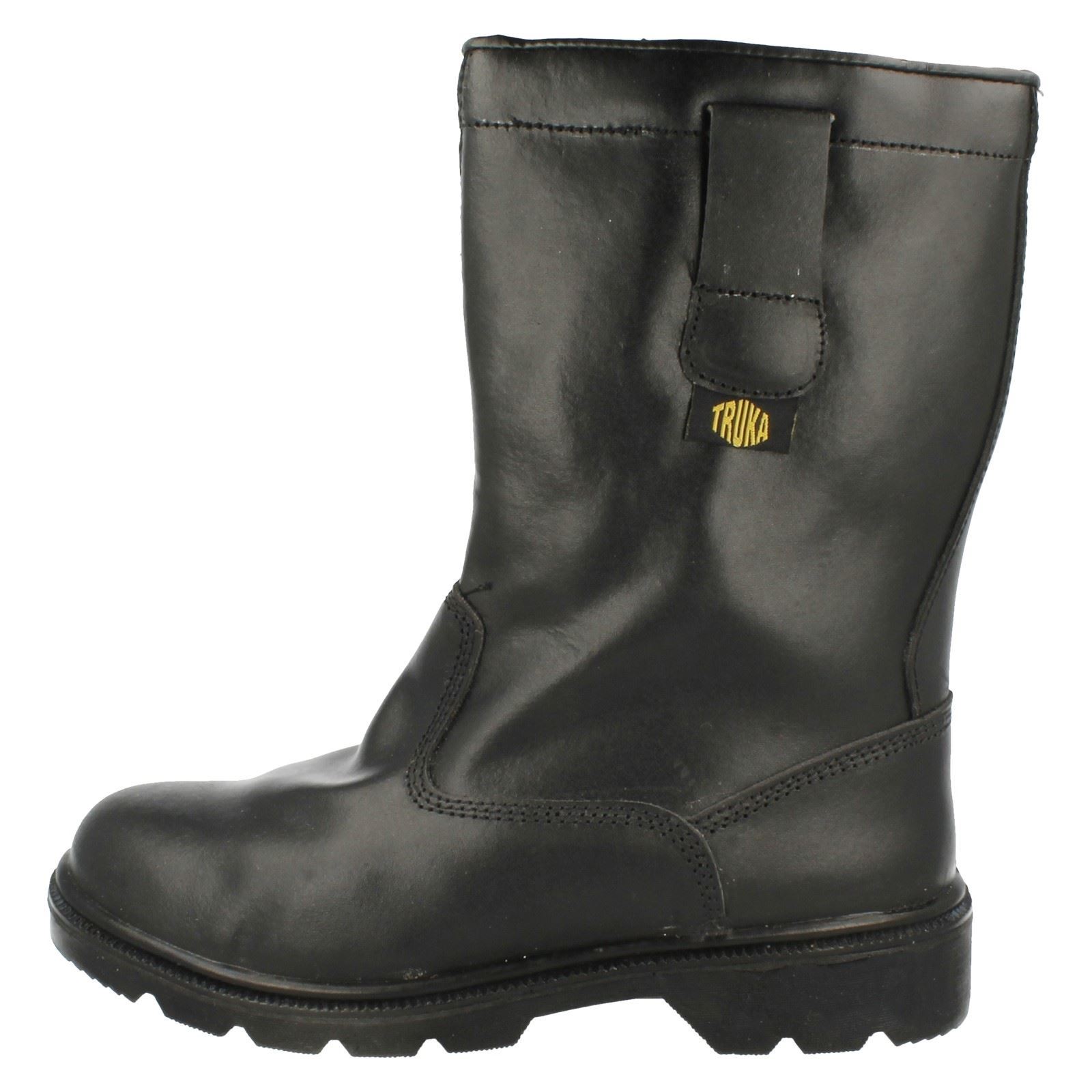 Mens TRUKA Ss2030 Steel Toe Cap Work BOOTS Black Standard 9 eBay