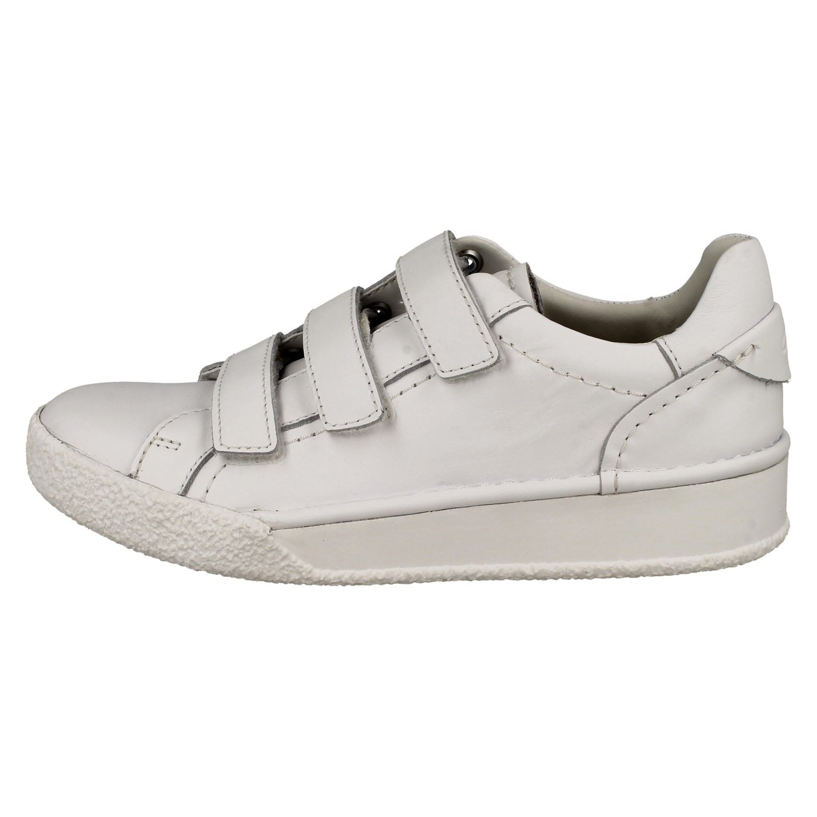 Ladies Clarks Leather Hook & Loop Casual Everyday Trainers Shoes CraftCup Strap - Picture 12 of 19