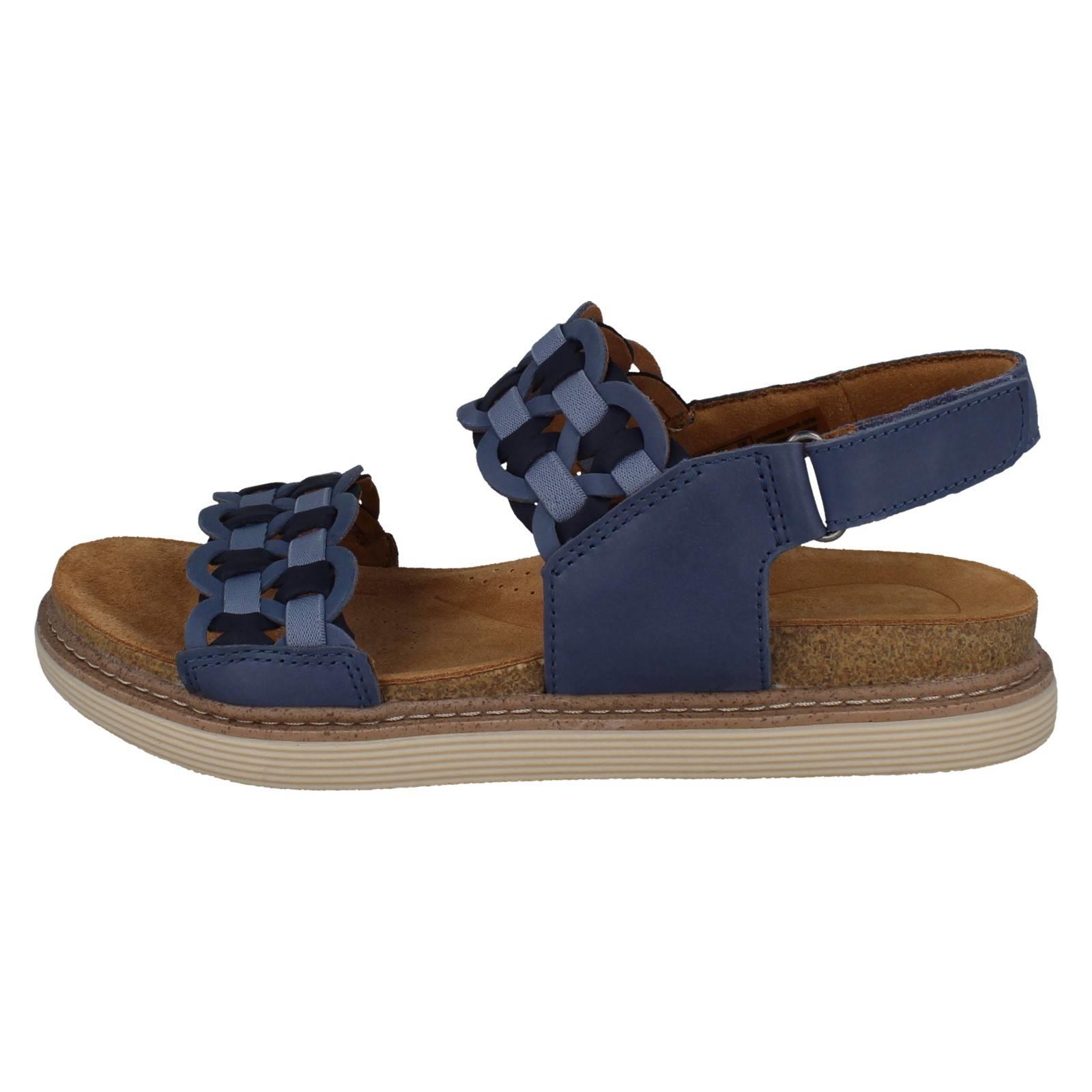 Ladies Clarks Soft Nubuck Leather Woven Arch Support Sandals *Arwell Glide* - Picture 12 of 19