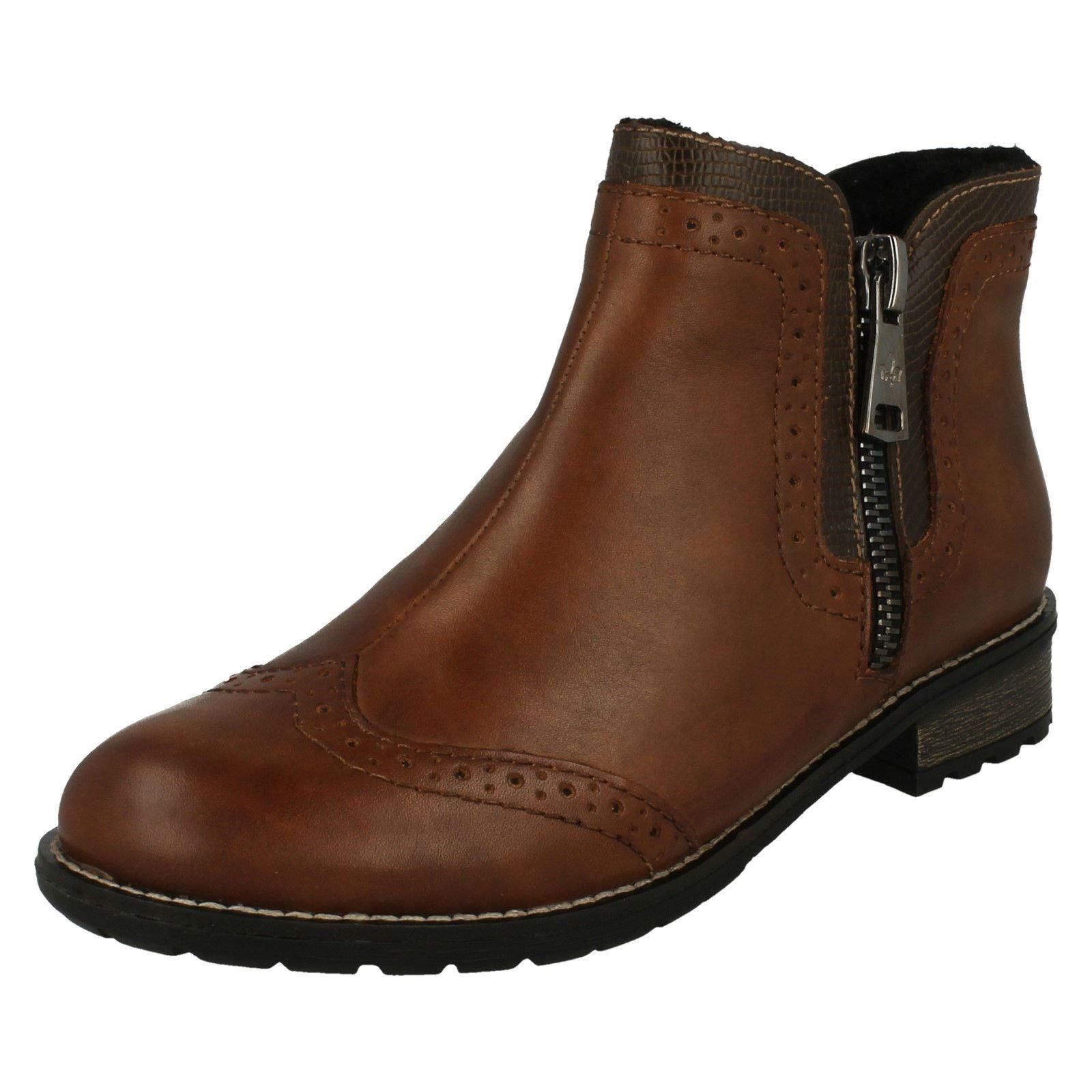 Ladies Rieker Zip Ankle Boots Y3361 | eBay