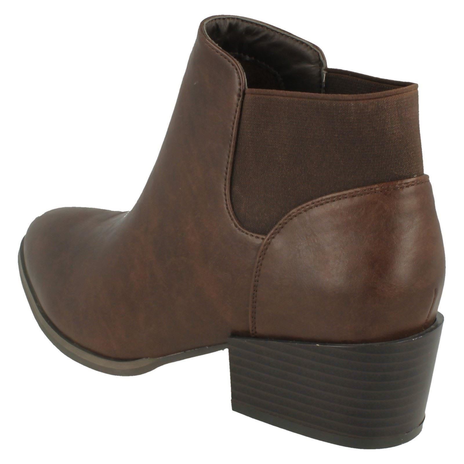 Ladies Spot On F5R0230 Heeled Ankle Boot - Picture 19 of 28