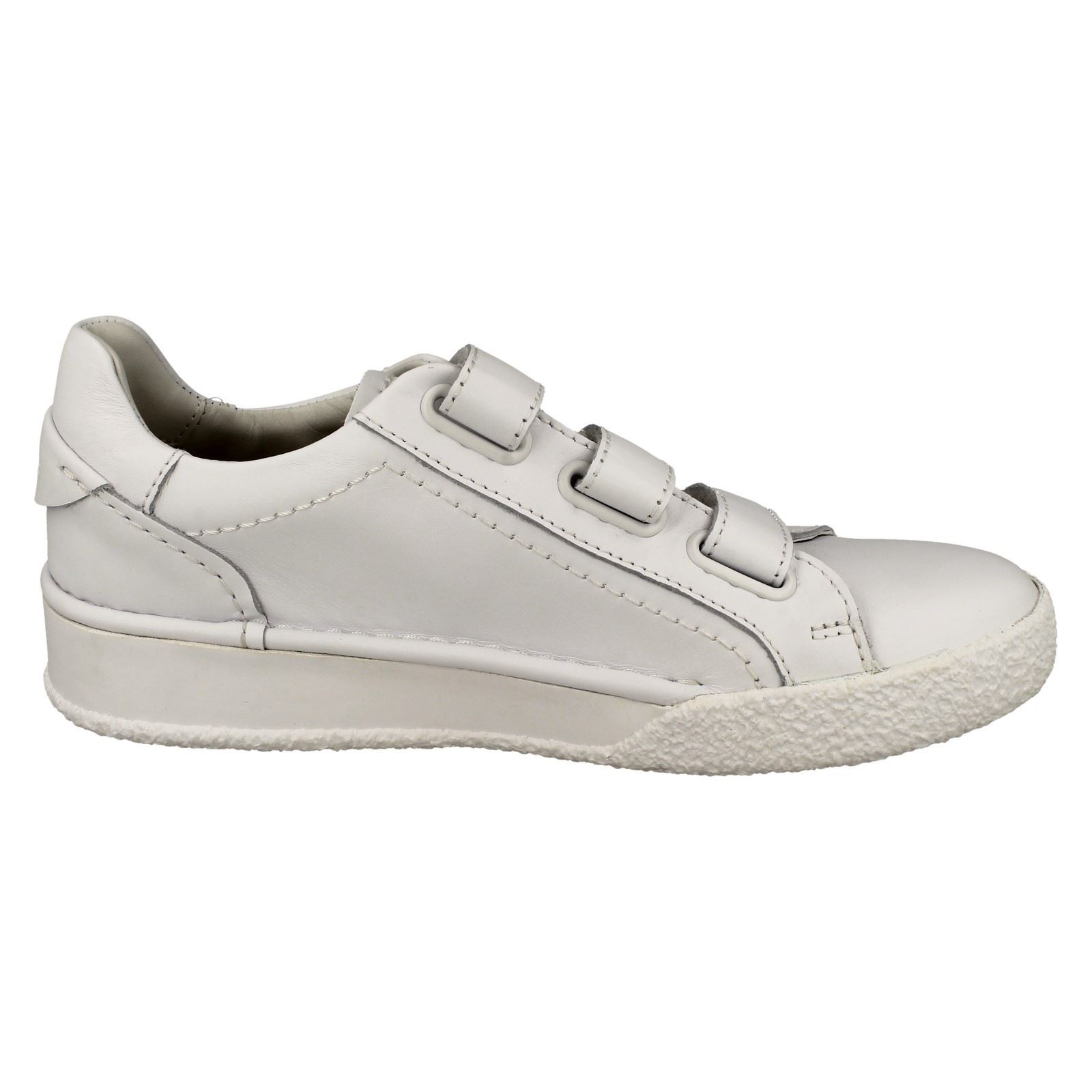 Ladies Clarks Leather Hook & Loop Casual Everyday Trainers Shoes CraftCup Strap - Picture 16 of 19