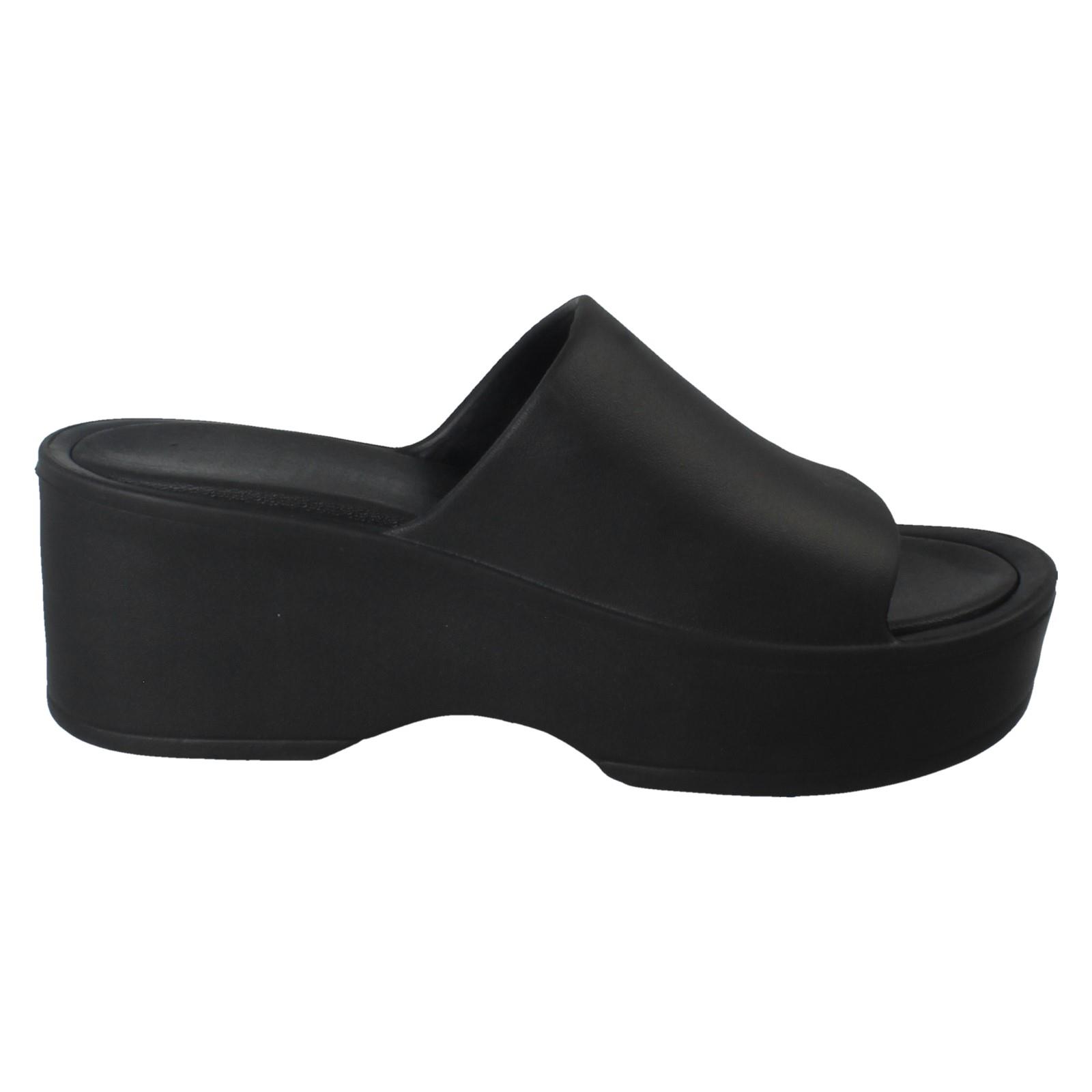 Sandalias deslizantes con plataforma de cuña alta "F1R2100" para dama - Imagen 7 de 10