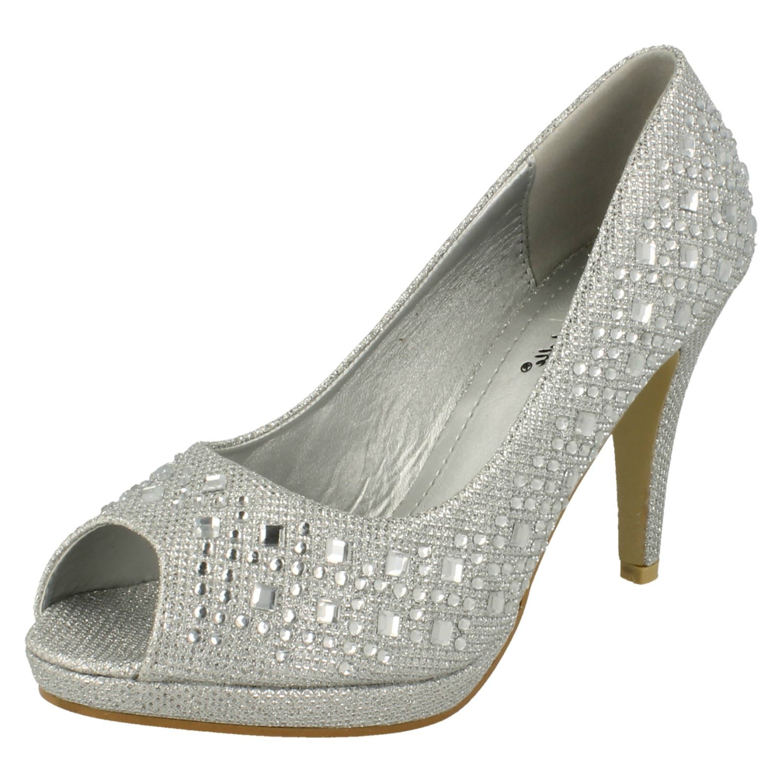LADIES ANNE MICHELLE Diamante Court 'Shoes' £5.99 PicClick UK