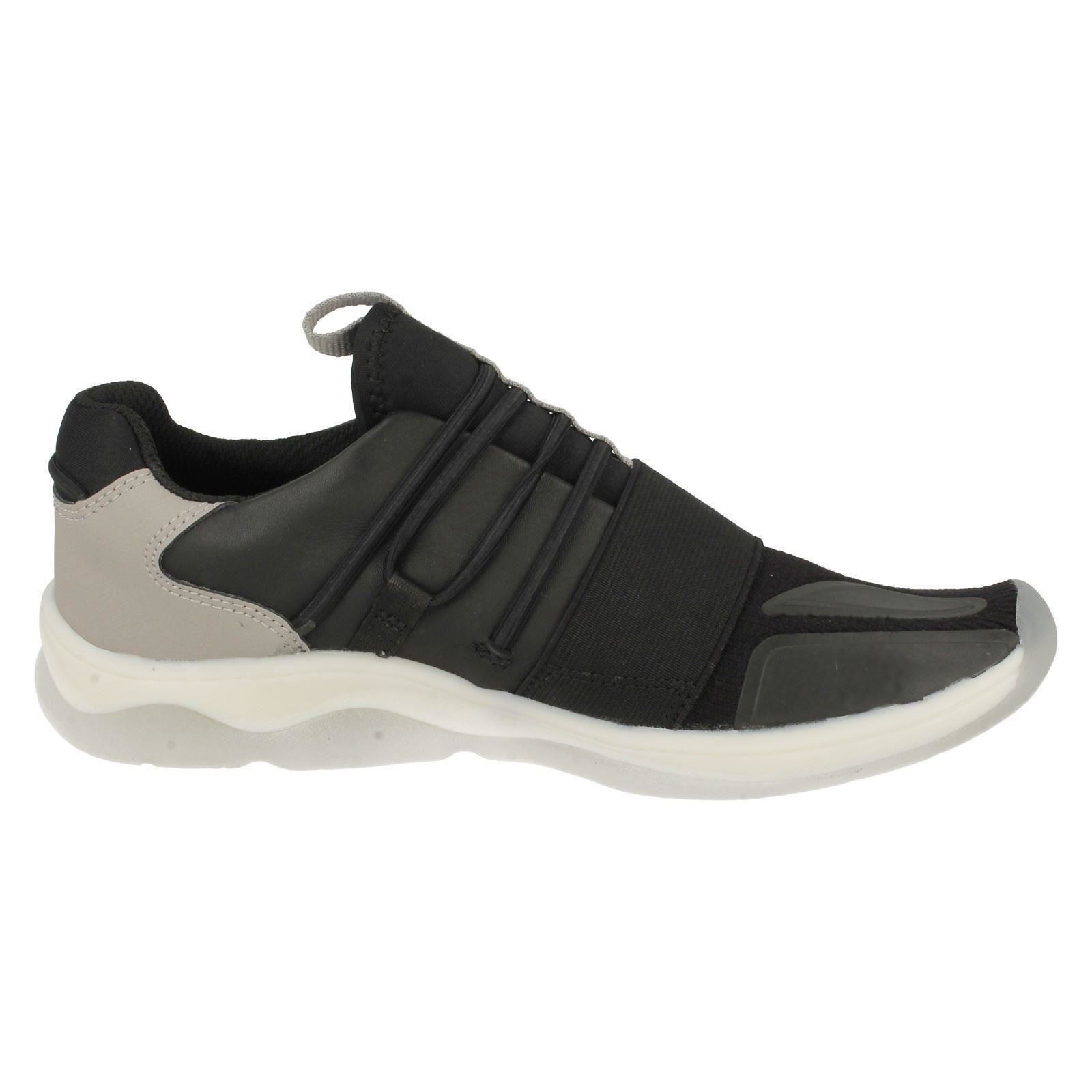 Boys Clarks Fashionable Slip On Trainers Buzzed Fire