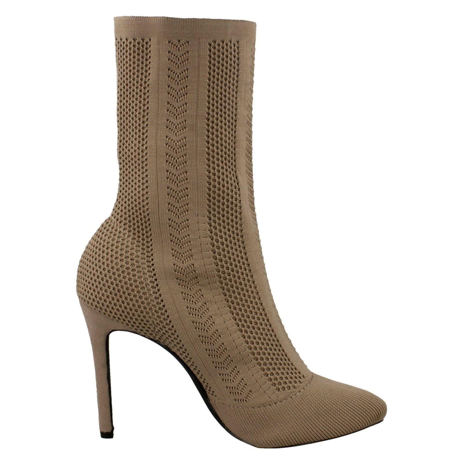 Botas de pantorrilla tejidas de tacón alto Anne Michelle para dama *F5R0876* - Imagen 13 de 19