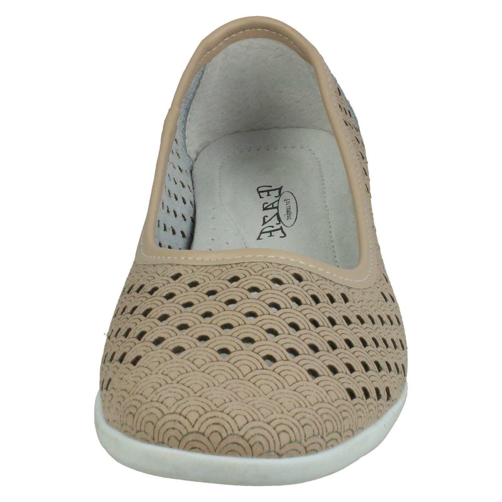 Ladies Eaze Synthetic Slip On Casual Ballerina Shoes - Picture 26 of 47