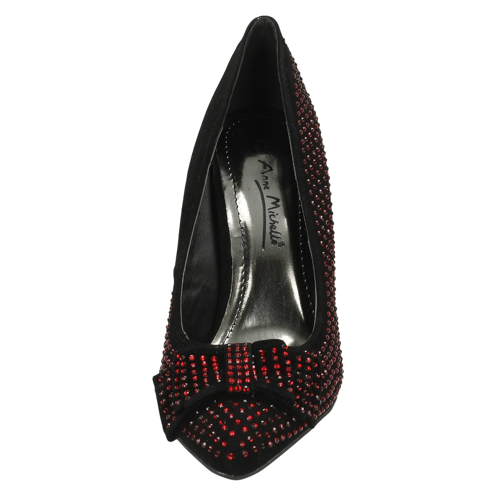 Anne Michelle Ladies Diamante Bow Detail Party Shoes - Picture 27 of 28