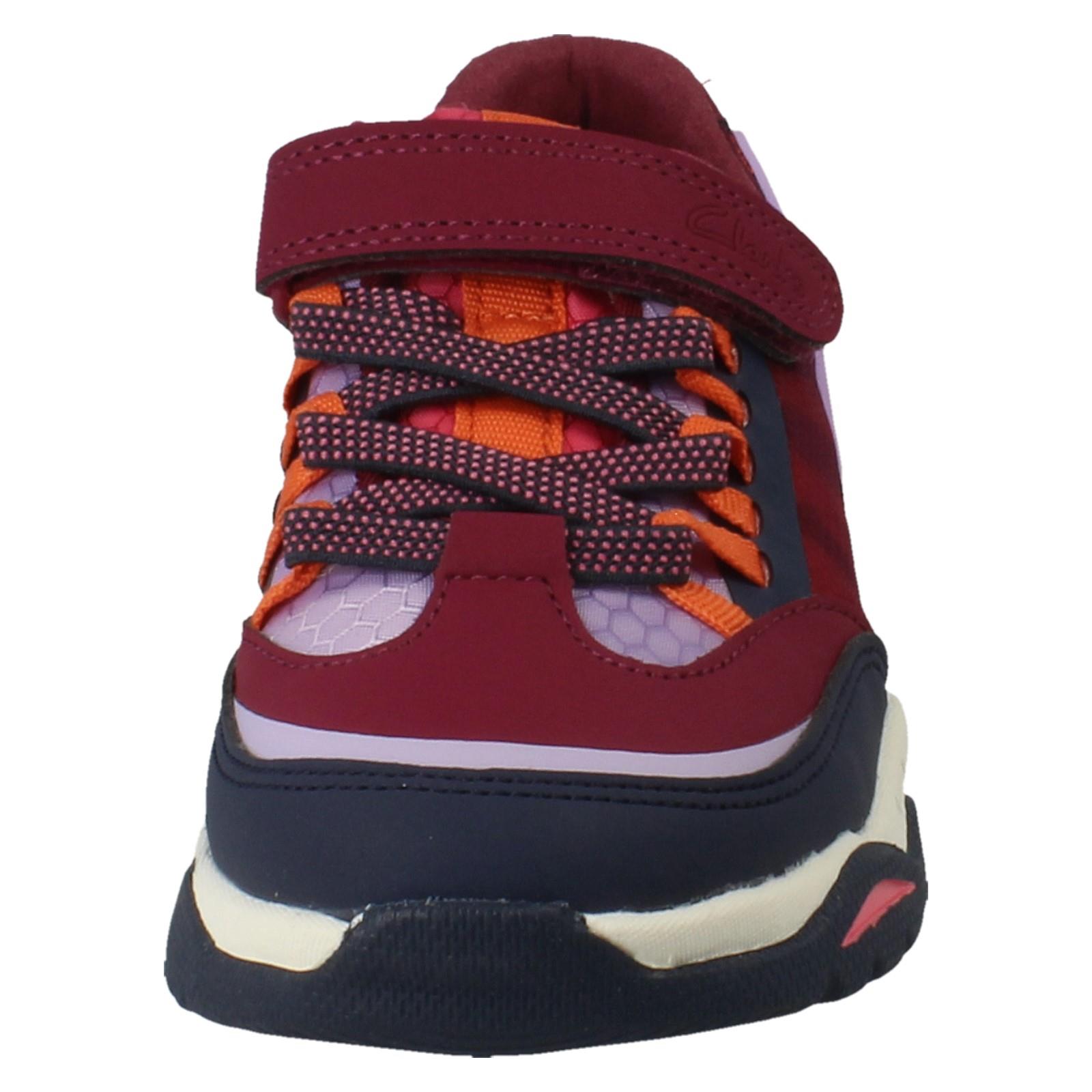 Kids Clarks Vegan Colour-Pop Machine Washable Sports Trainers *Feather Track* - Picture 9 of 37