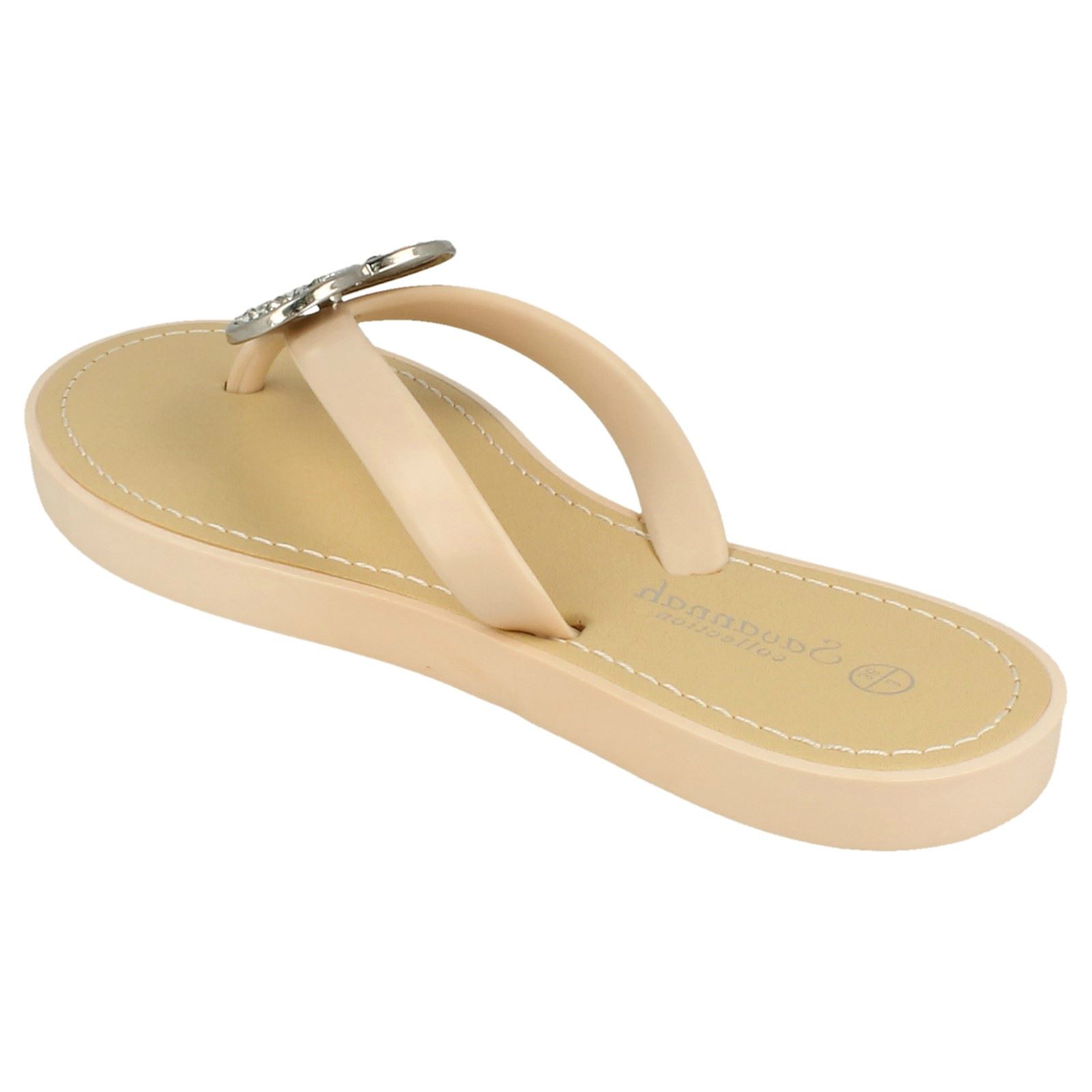 Chanclas elegantes sin cordones con detalles brillantes del corazón para damas Savannah F0R816 - Imagen 22 de 37