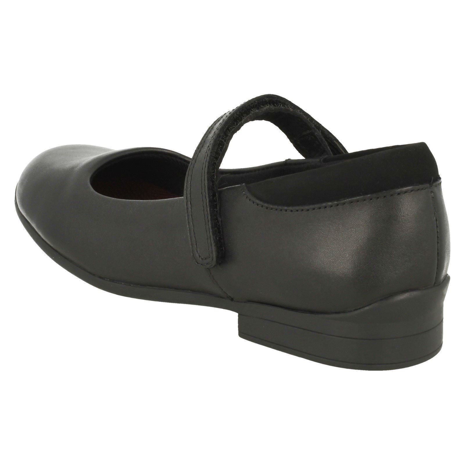 'Girls Clarks' Hook & Loop School Shoes Jamie Star - Picture 5 of 10