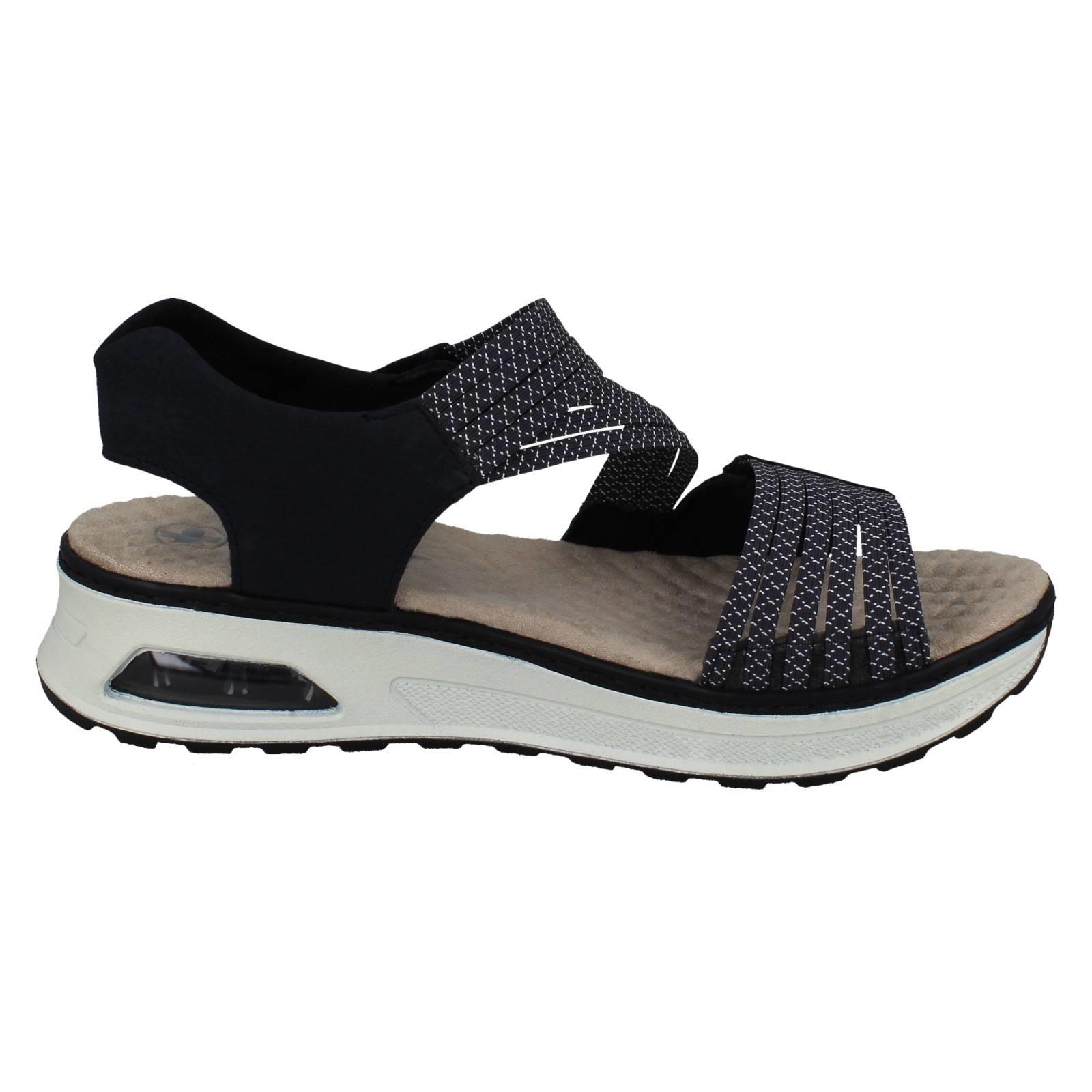 Sandalias Deportivas De Dama Rieker De Ajuste Amplio Con Elástico Y Cuña *65671* - Imagen 7 de 10