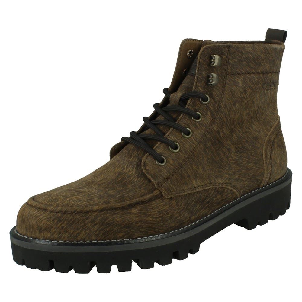 Mens Rieker Suede Leather Lace Up & Zip Extra Width Casual Ankle Boots: 30414 - Picture 2 of 10