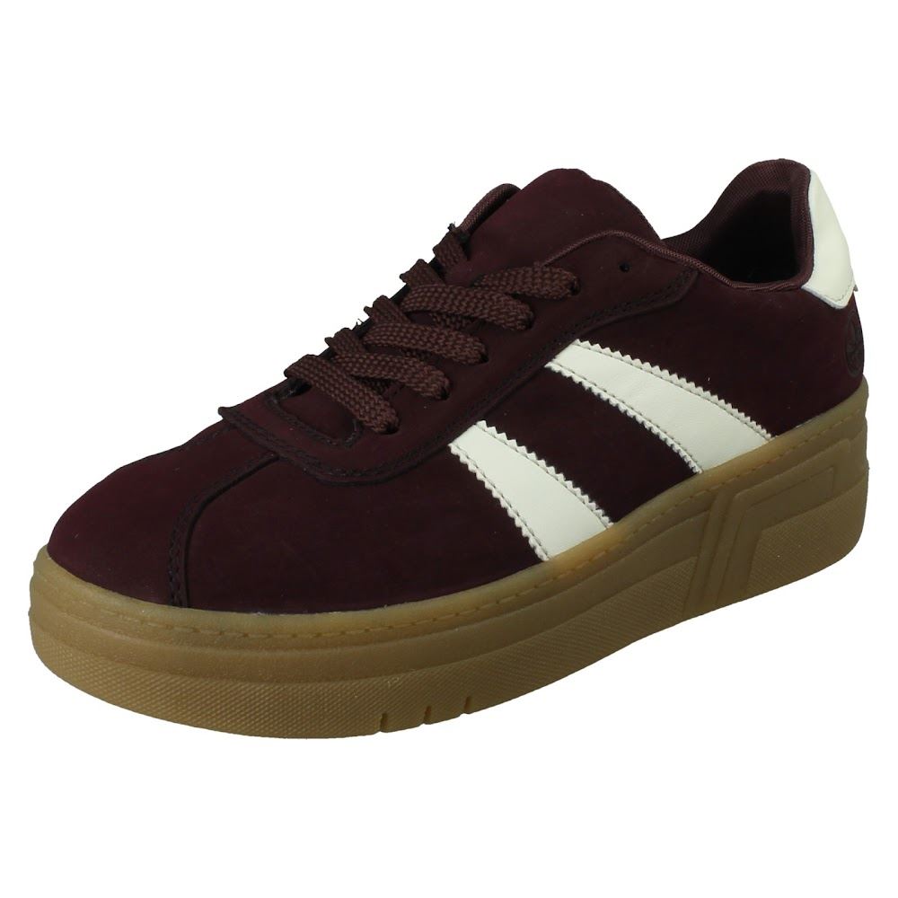 Ladies Rieker Lace Up Vegan Platform Removable Insoles Casual Trainers *M7601* - Picture 2 of 10