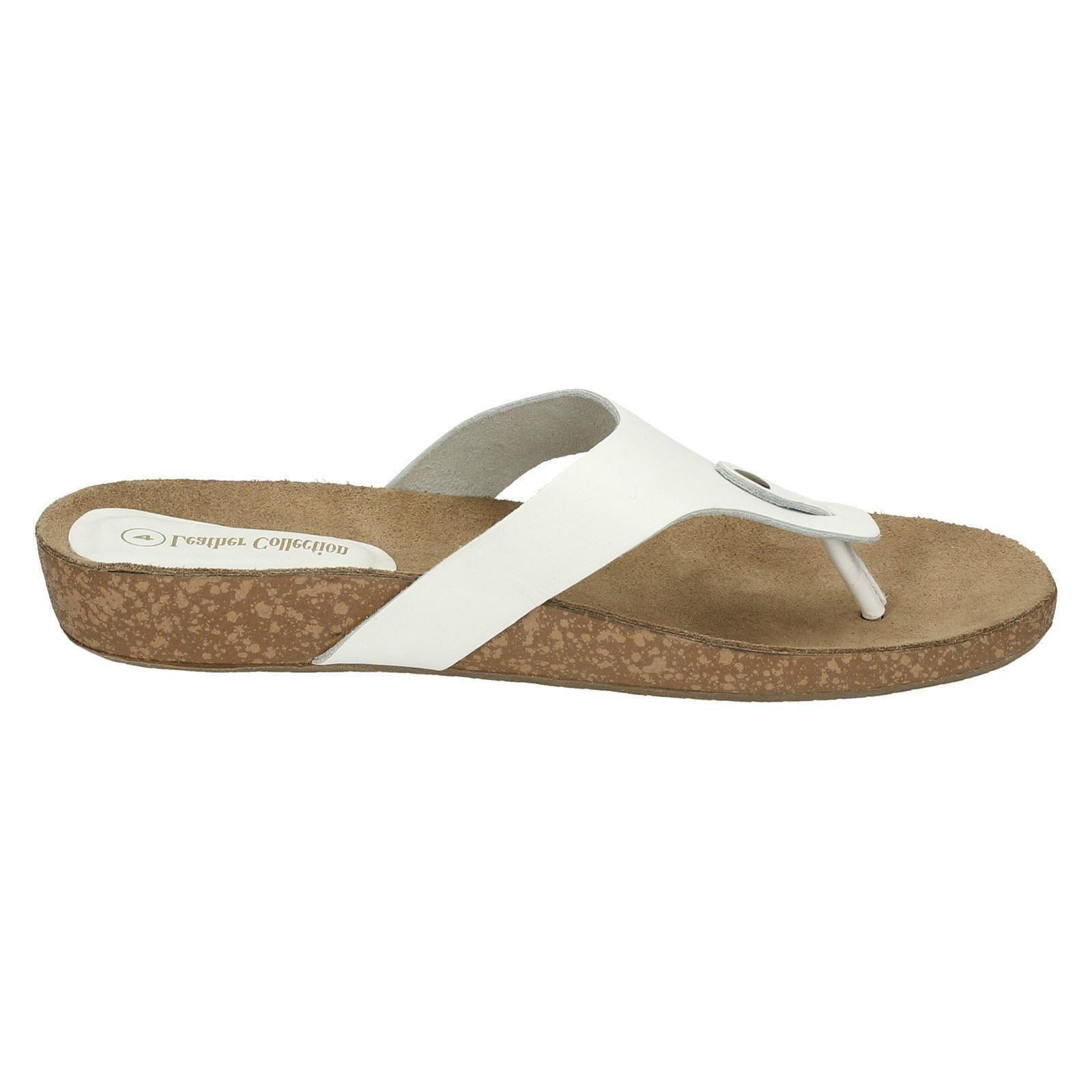 Ladies Leather Collection Casual Toe - Post Sandals - Picture 34 of 37