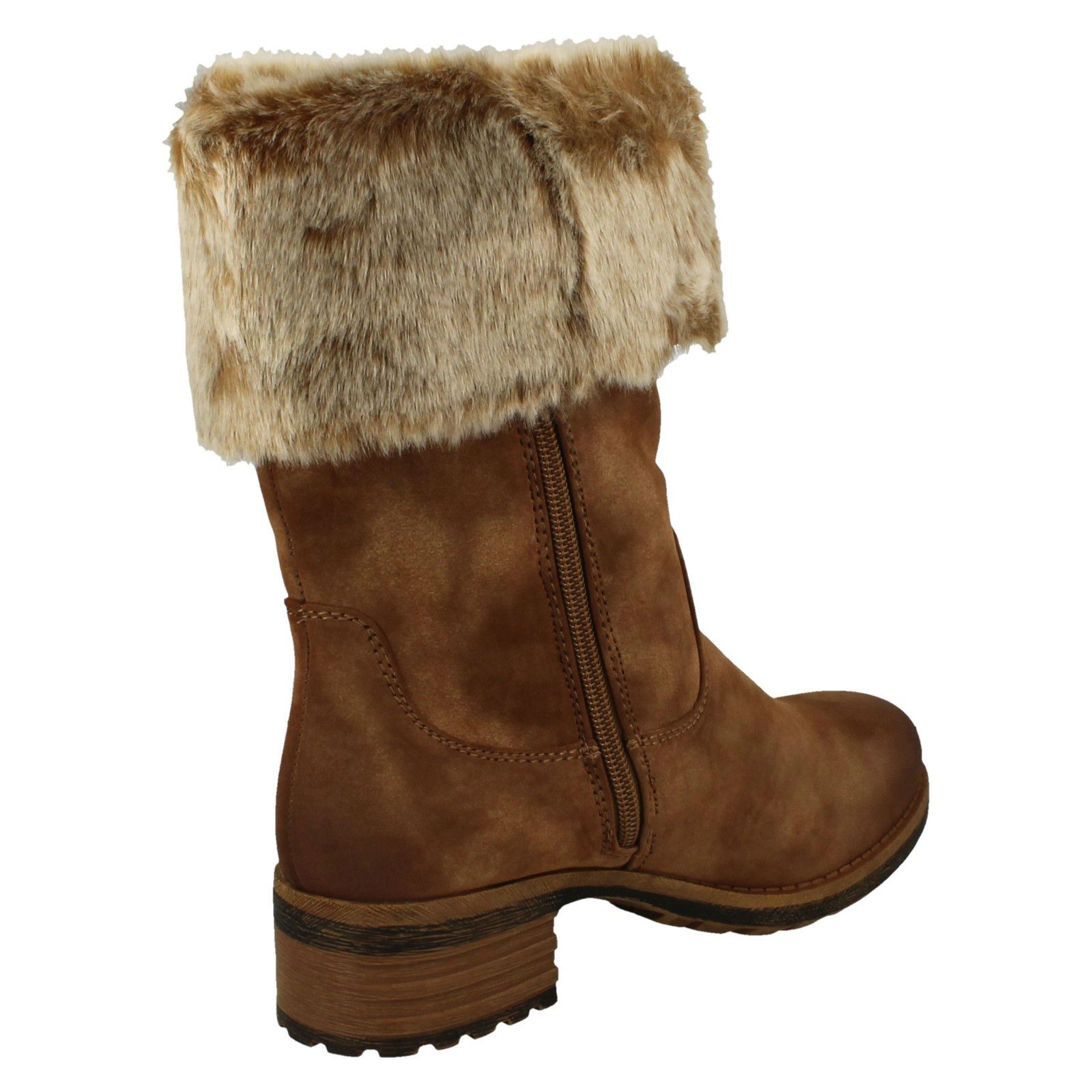 Bottes Marron Femme 96854 zip Up Rieker qxw6Hrq87