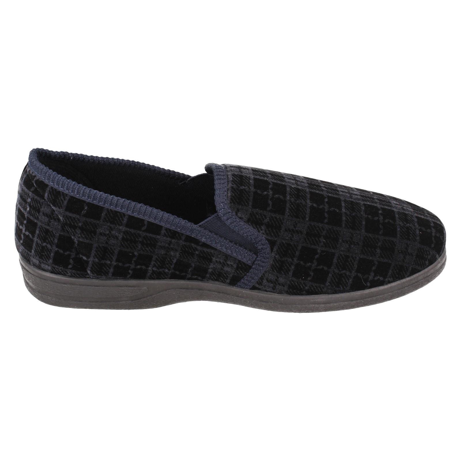 Mens Rosebank Twin Gusset Indoor Slippers Jack - Picture 7 of 19
