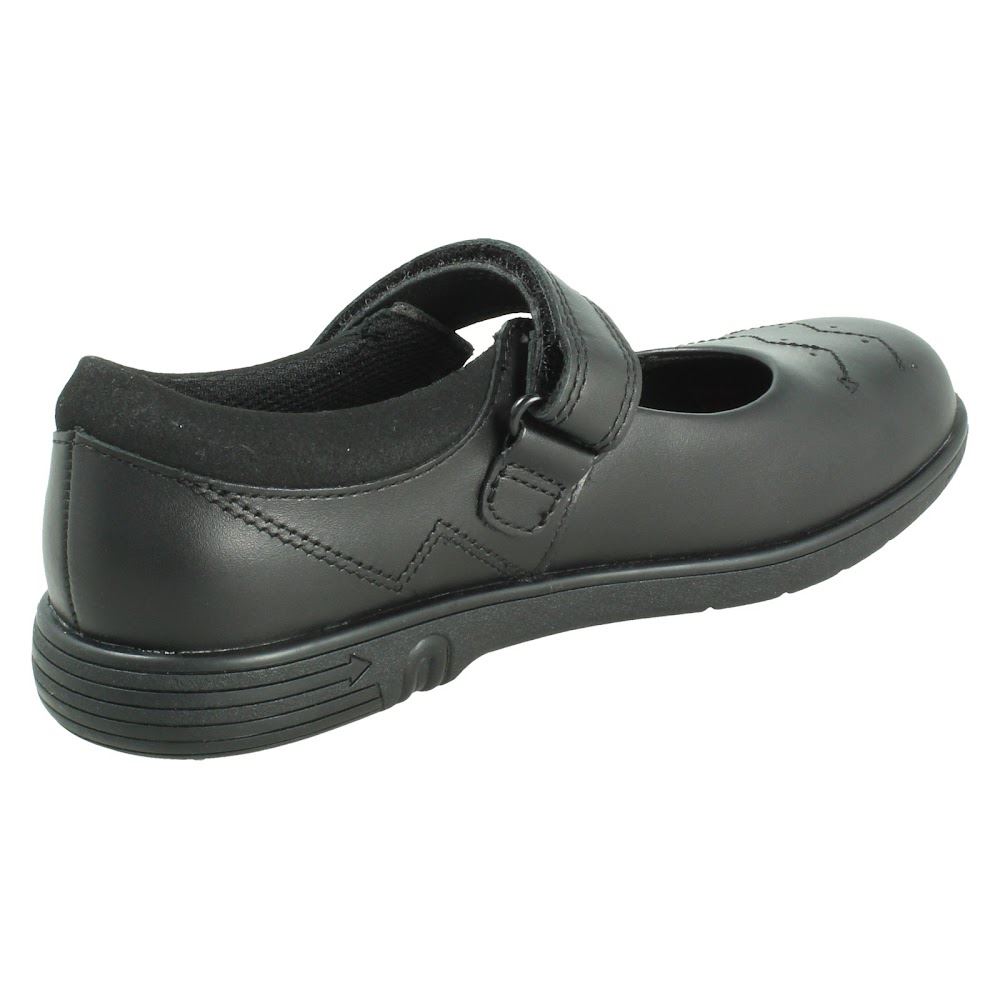 Niñas Clarks Cuero/Patente Estilo Mary Jane Zapatos Escolares "Jazzy Jig K" - Imagen 6 de 19