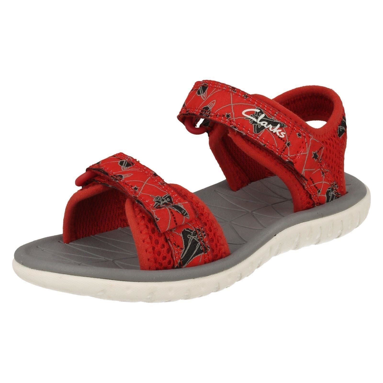 Childrens Clarks Casual Hook & Loop Textile Summer Sandals Surfing Tide K - Picture 56 of 73