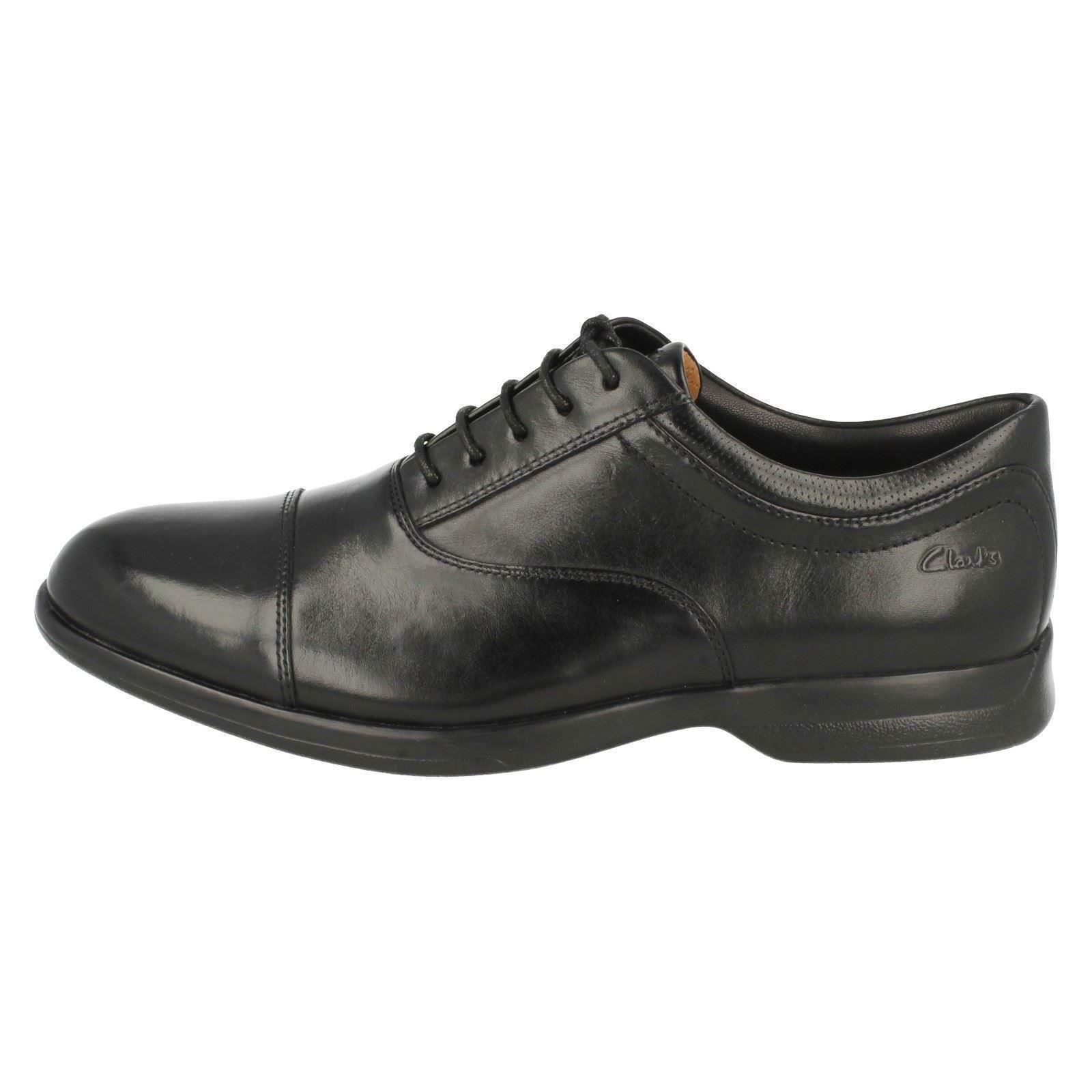 Mens nero generale Clarks 5 Cap Up Lace Smart Shoes rqCx6Trn
