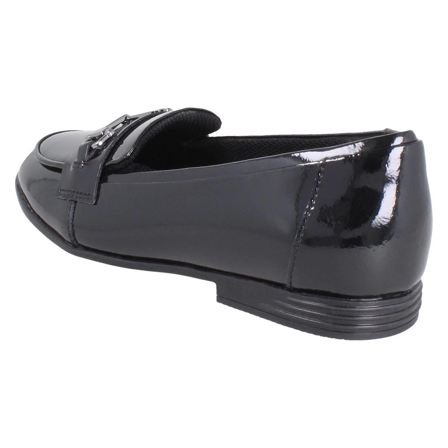 Girls Clarks Horse Bit Trim Leather Slip On Loafer School Shoes *Finja Loafer* - Picture 31 of 37