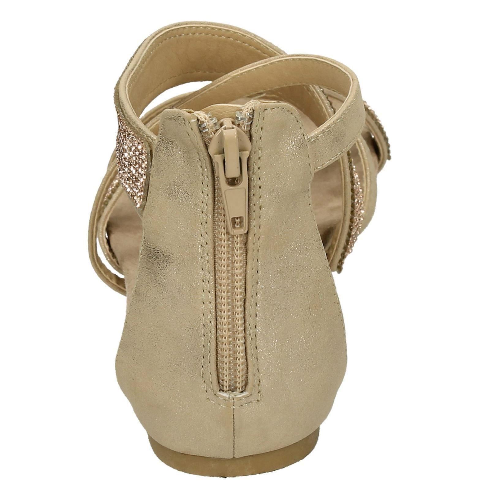 Savannah Damen-Sandalen niedriger Keilabsatz – Diamanten X-Riemen - Bild 12 von 28
