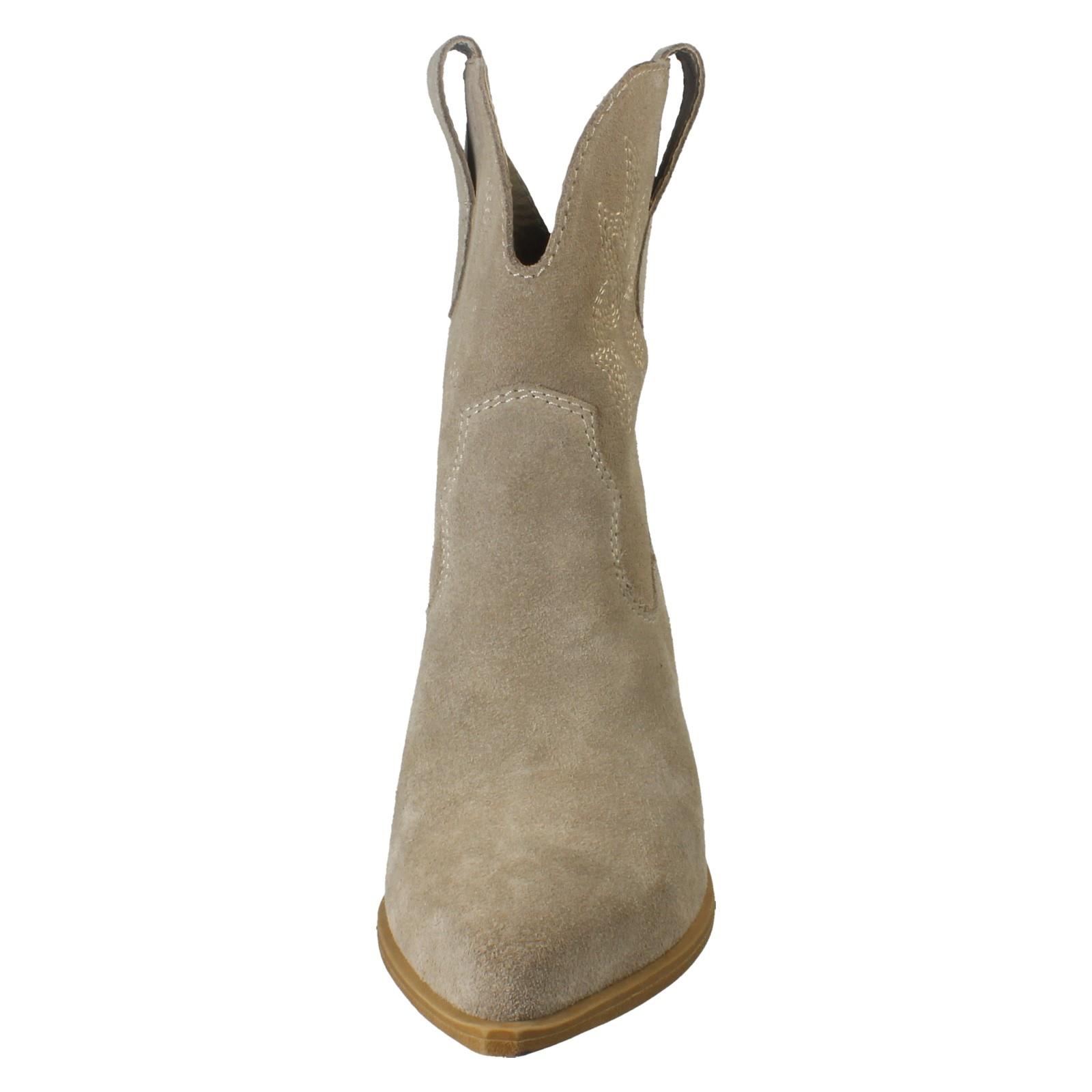 Ladies Spot On Leather Slip On Cowboy Boots F5R1248 - Picture 18 of 28