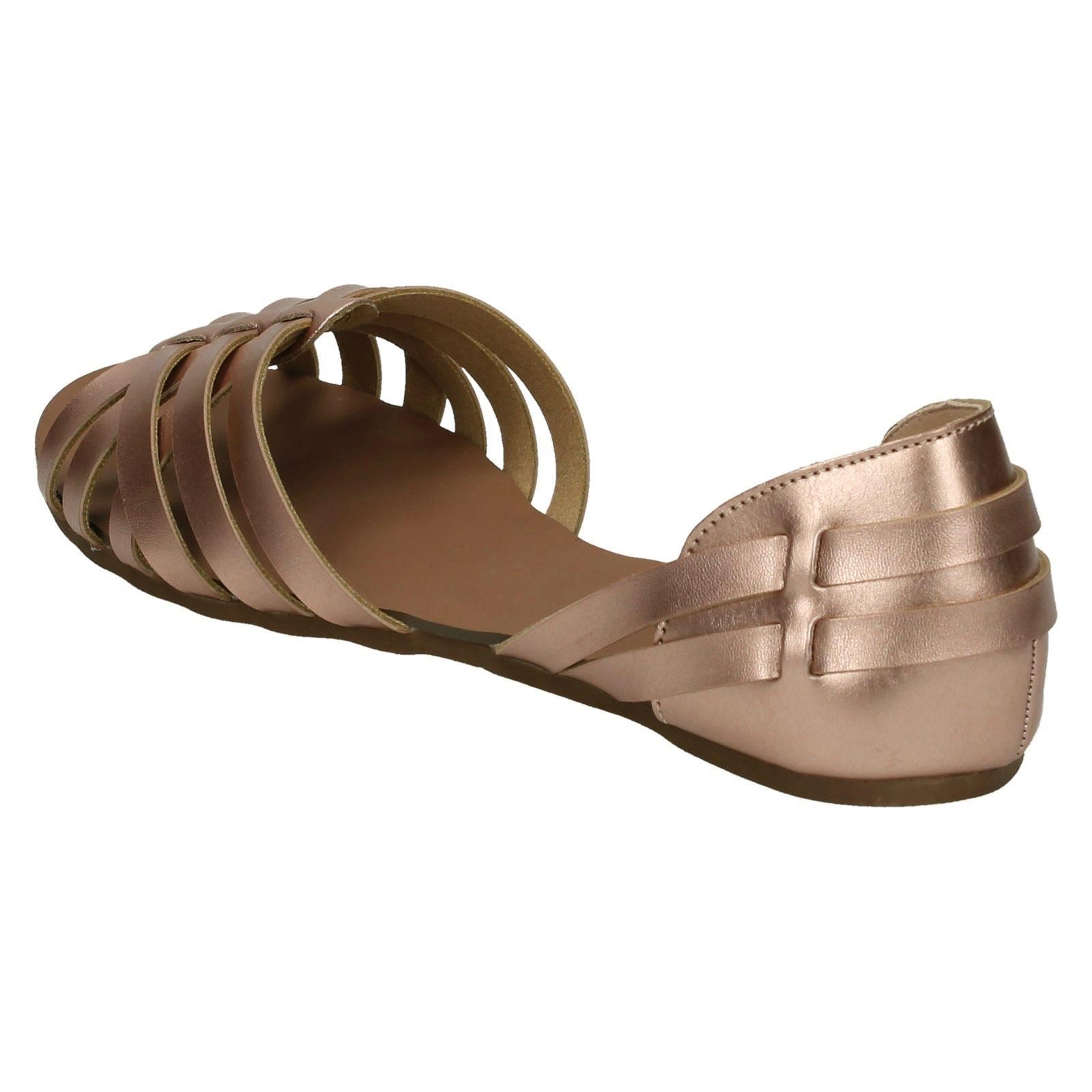 Sandalias Planas Tejidas Con Tiras Spot On Para Dama F0R0051 - Imagen 22 de 28