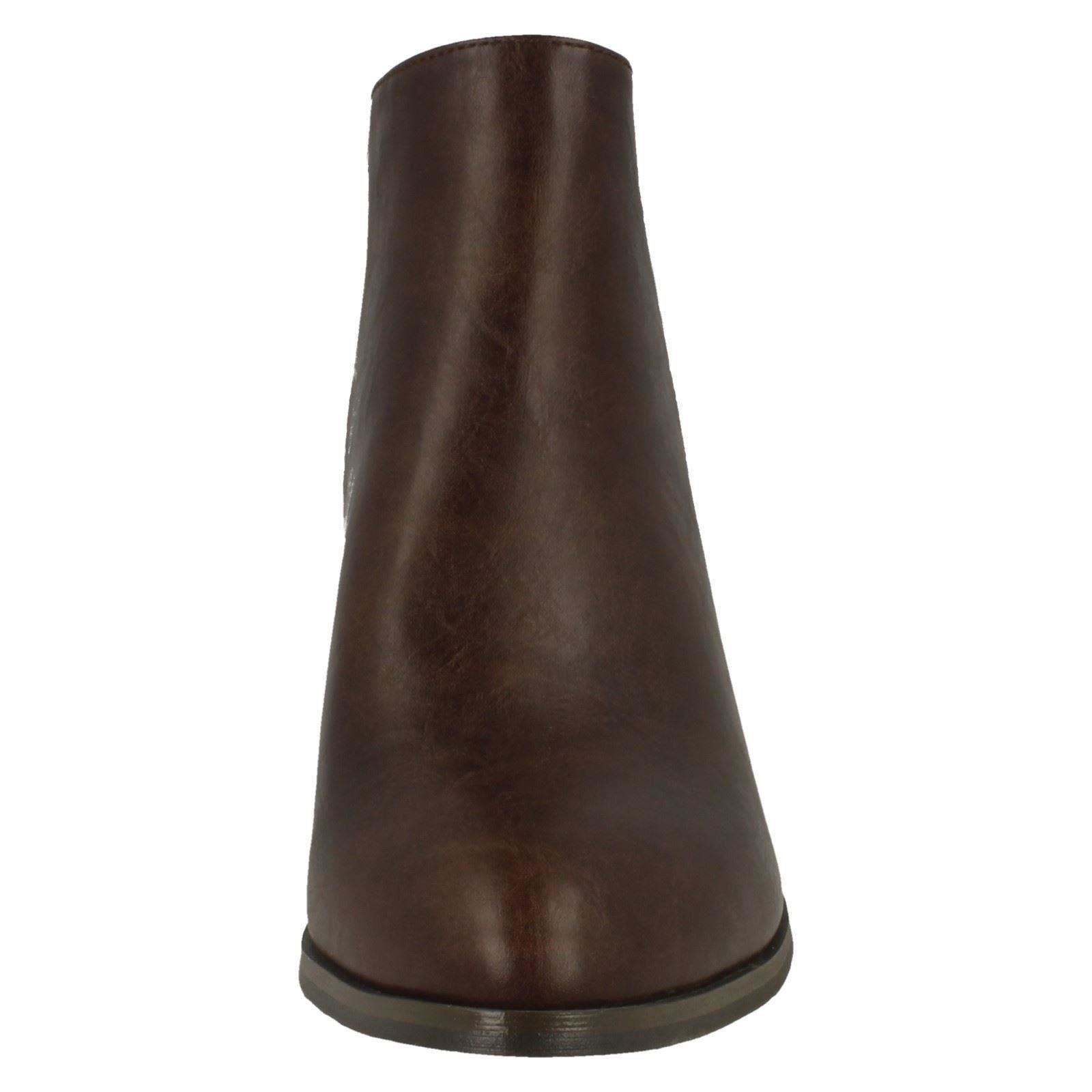 Ladies Spot On F5R0230 Heeled Ankle Boot - Picture 13 of 28